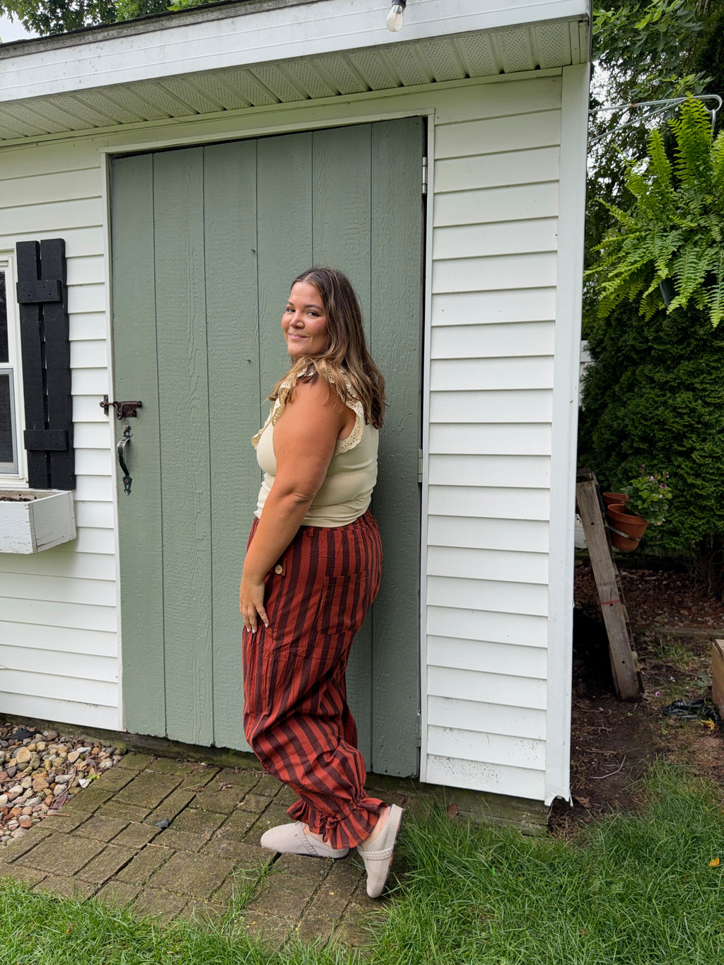 Rust Stripe Pants