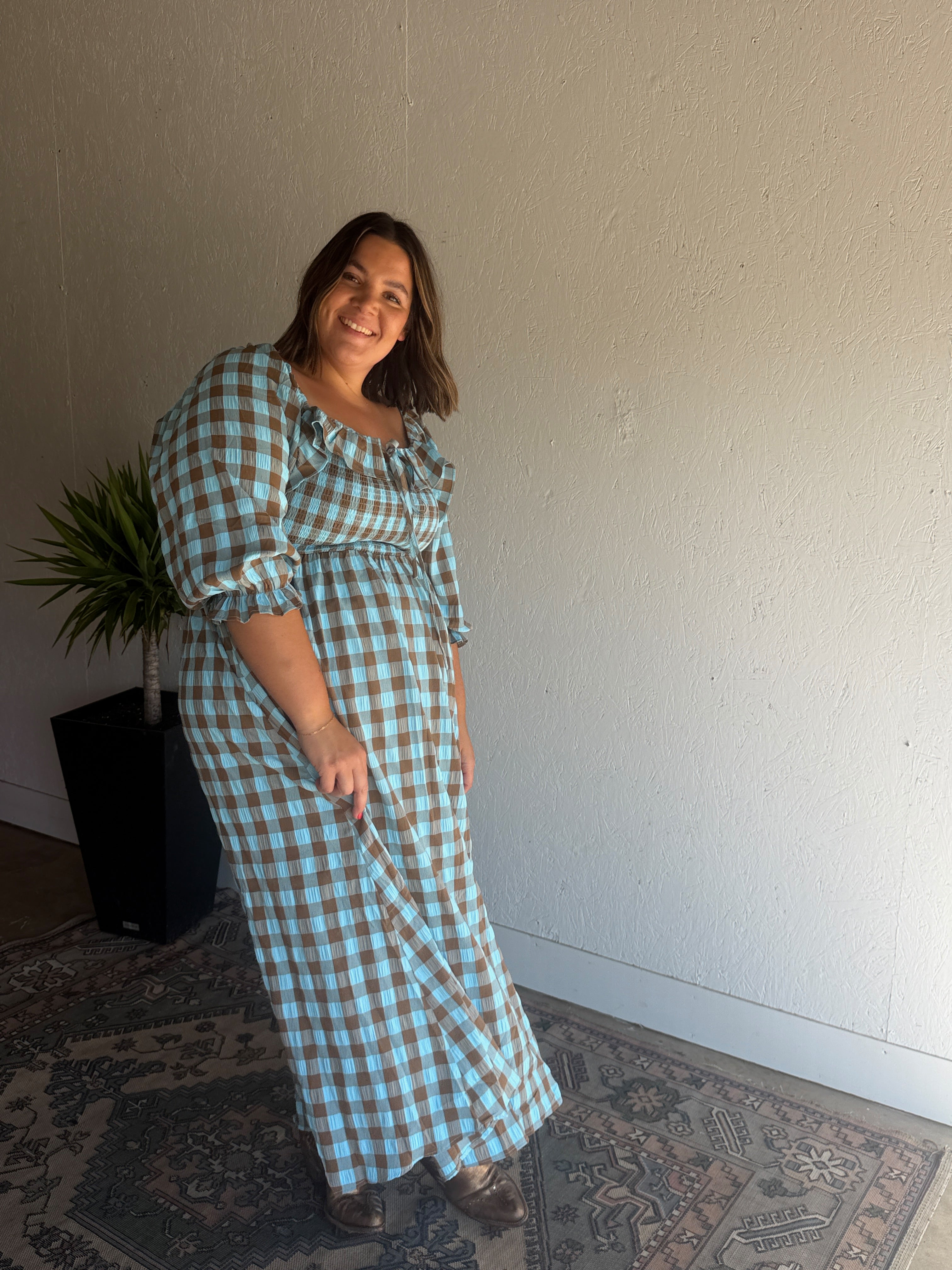 Blueberry Latte Maxi Dress