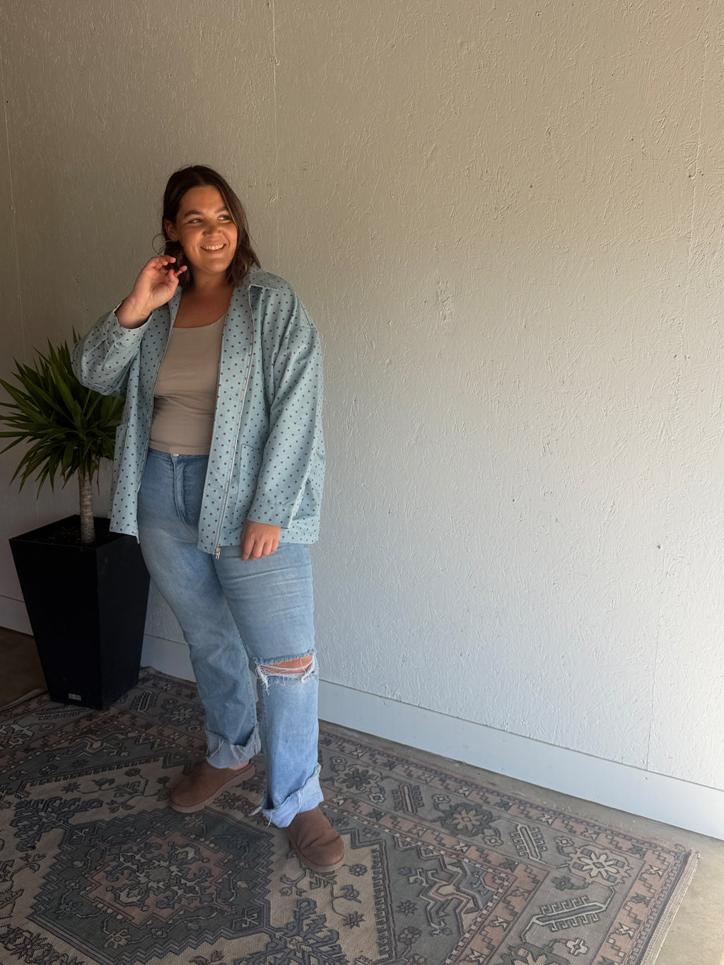 Polka Dot Oversized Jacket