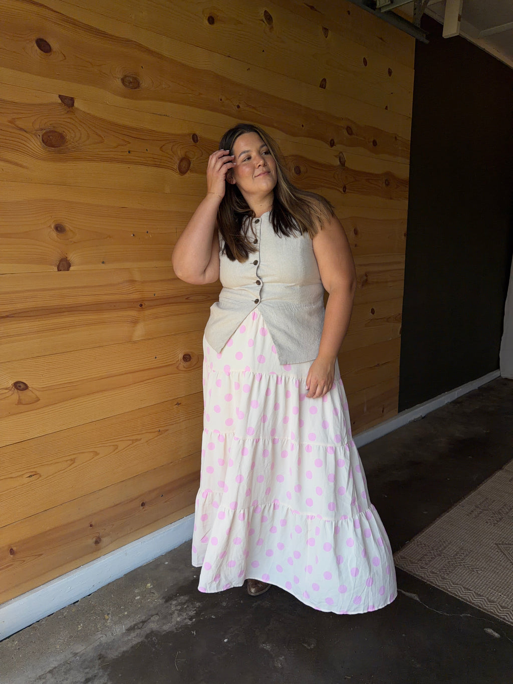 Polka Dot Maxi Skirt
