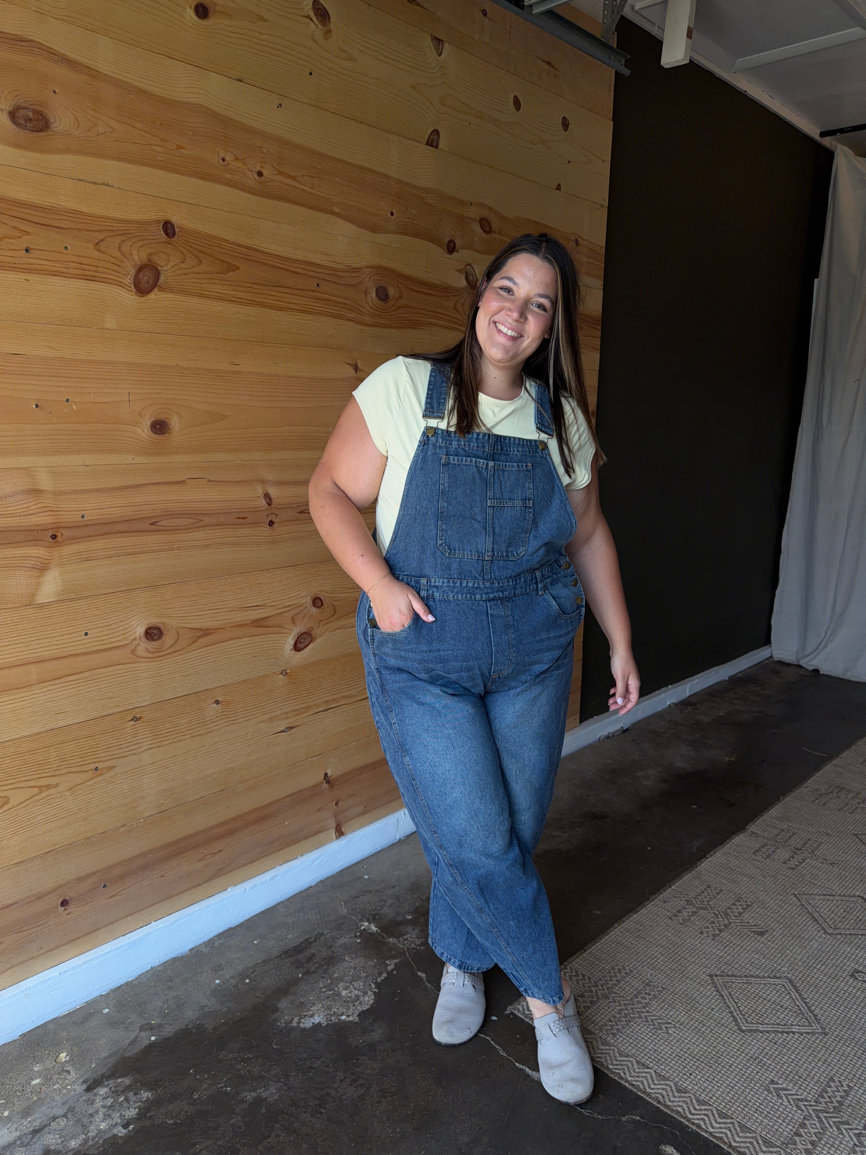 Classic Denim Barrel Overalls