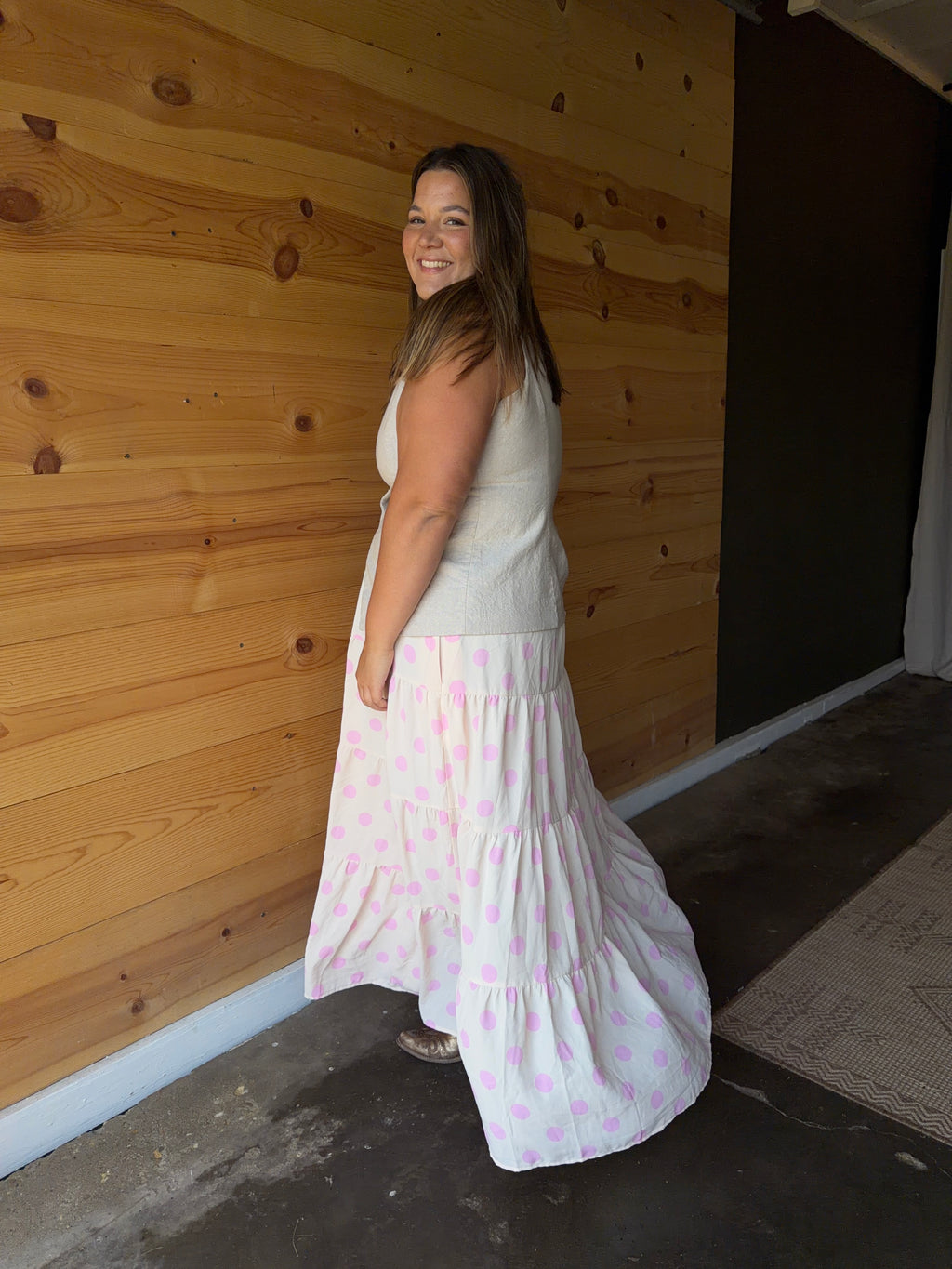 Polka Dot Maxi Skirt