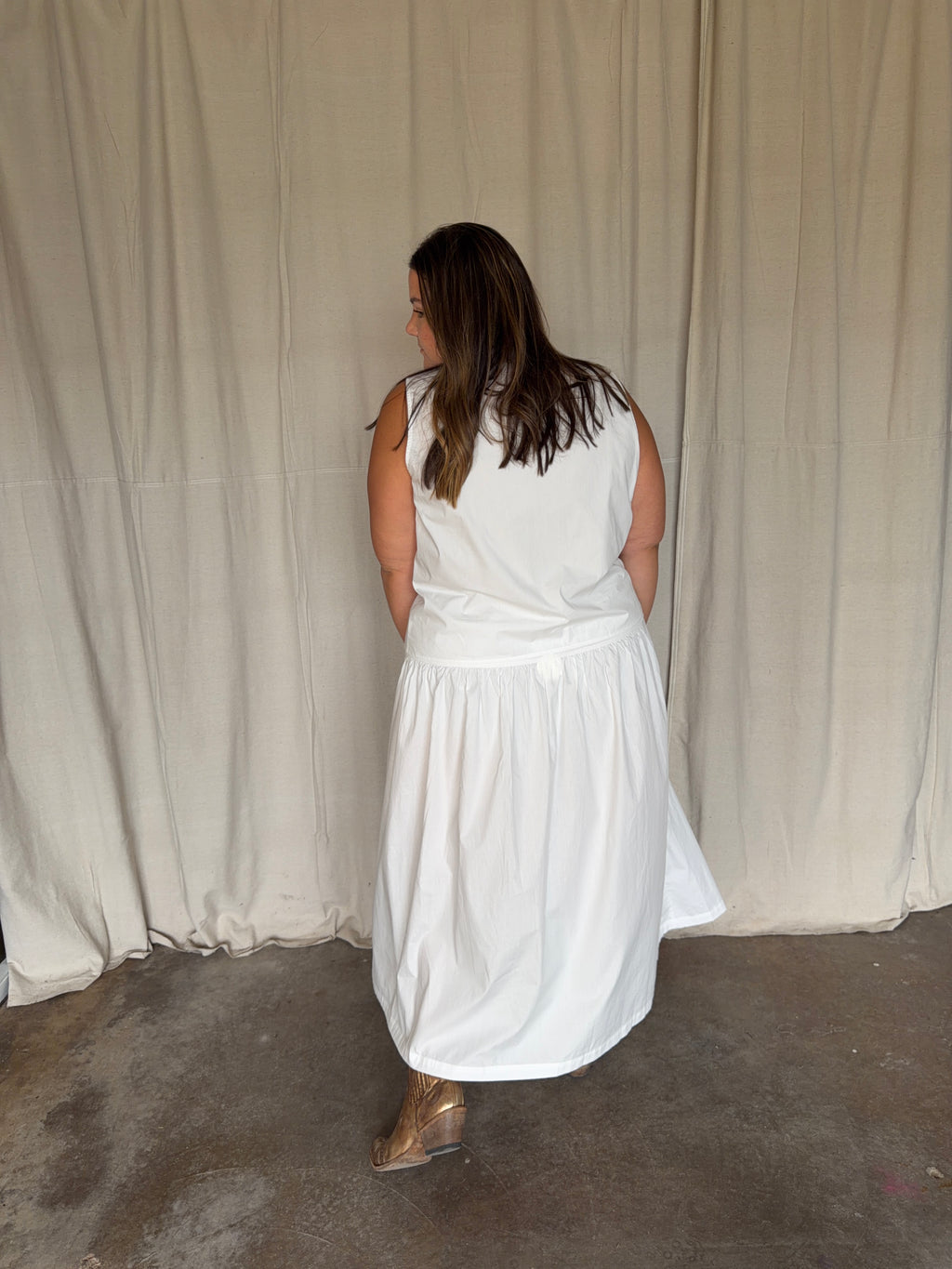 White Eyelet Two- Piece Set