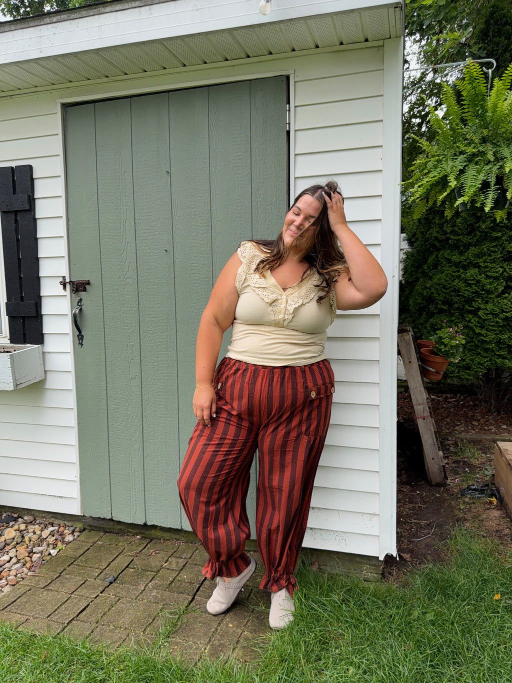 Rust Stripe Pants