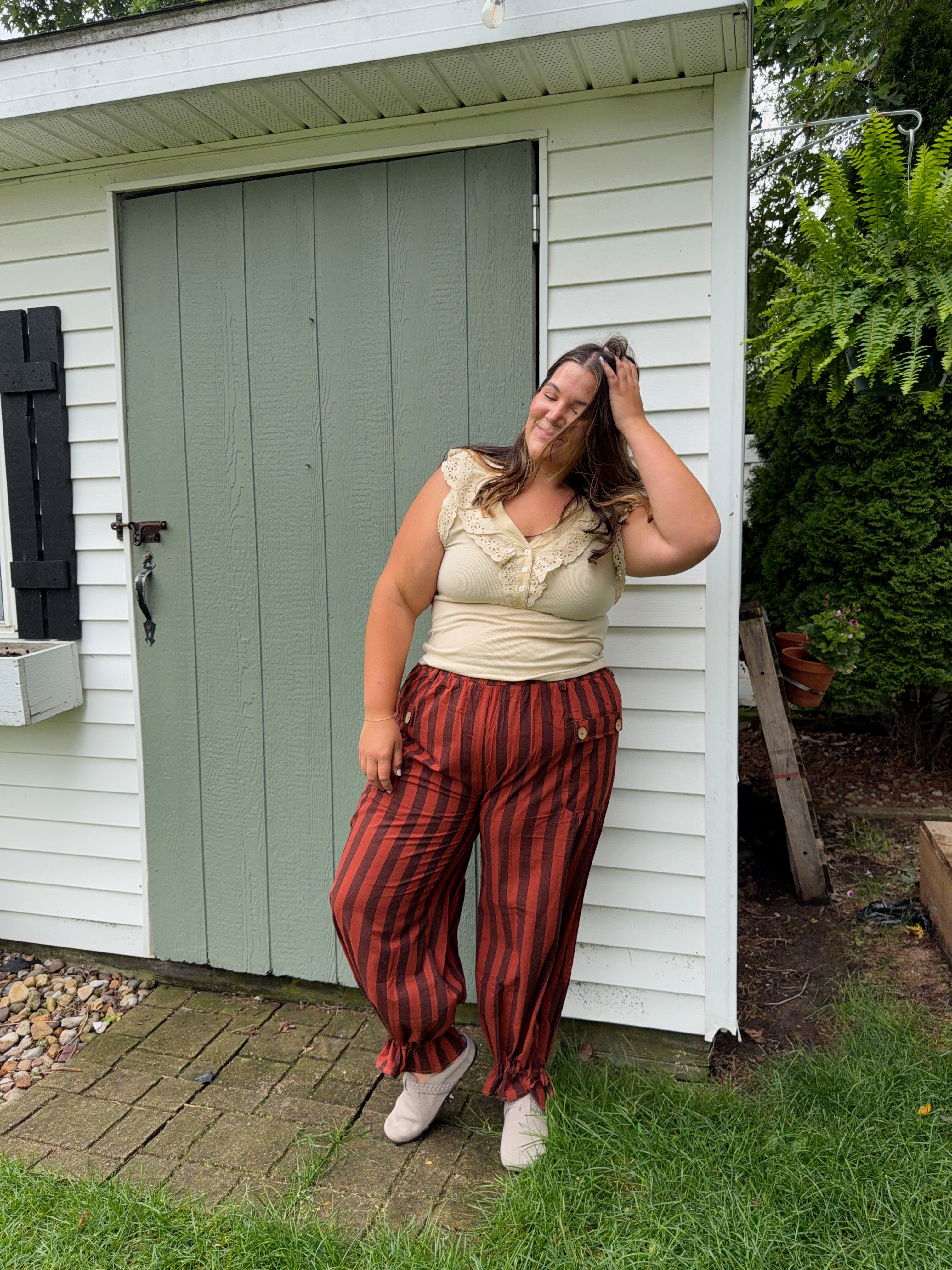 Rust Stripe Pants