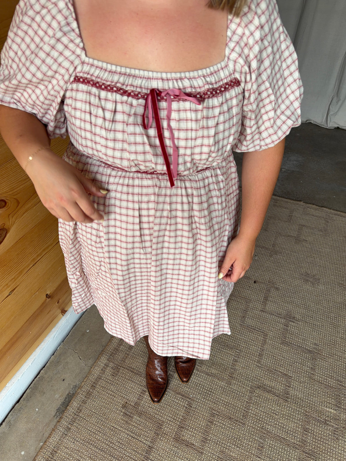 Plaid Print Mini Dress