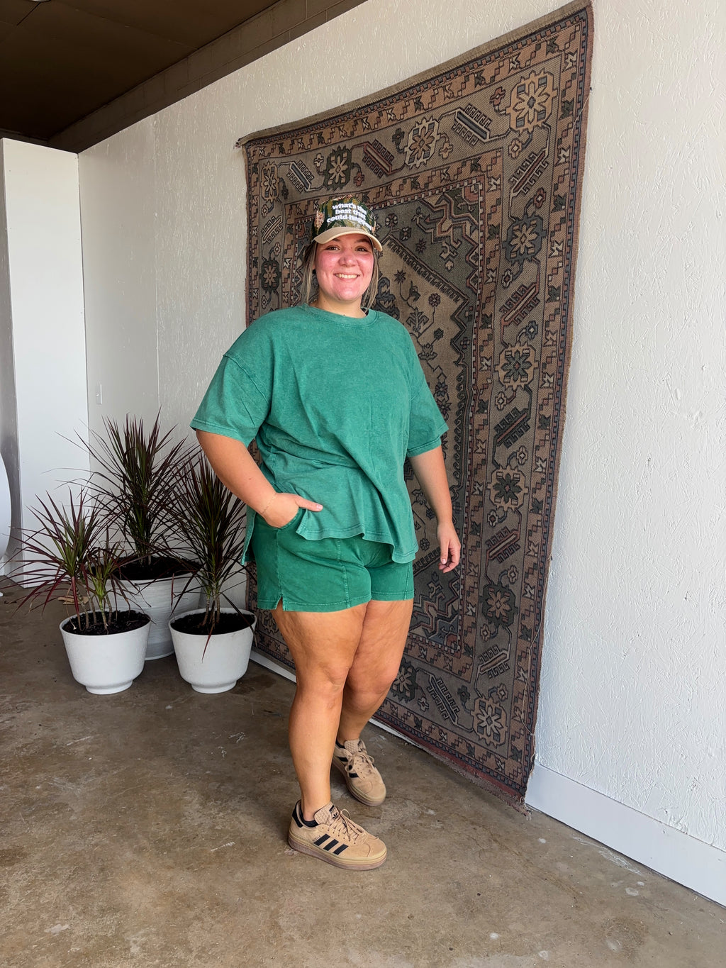 Green Shorts Set [Top]