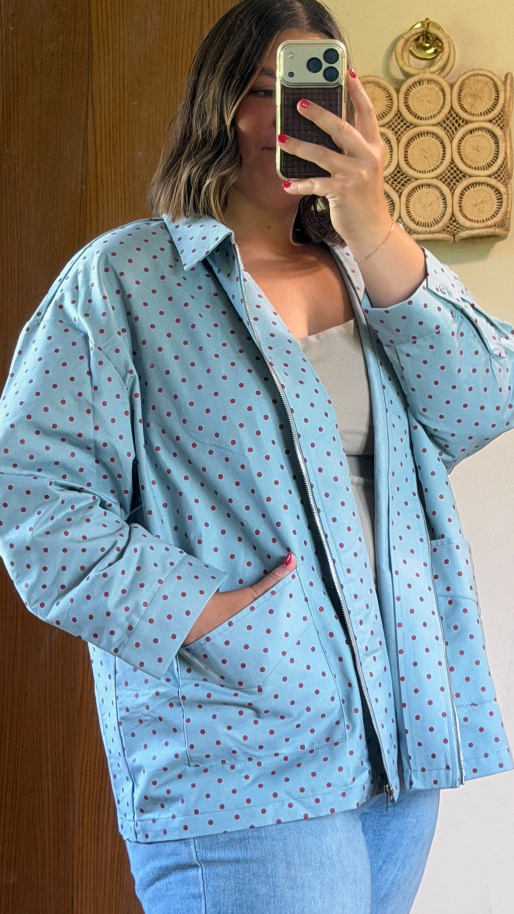 Polka Dot Oversized Jacket