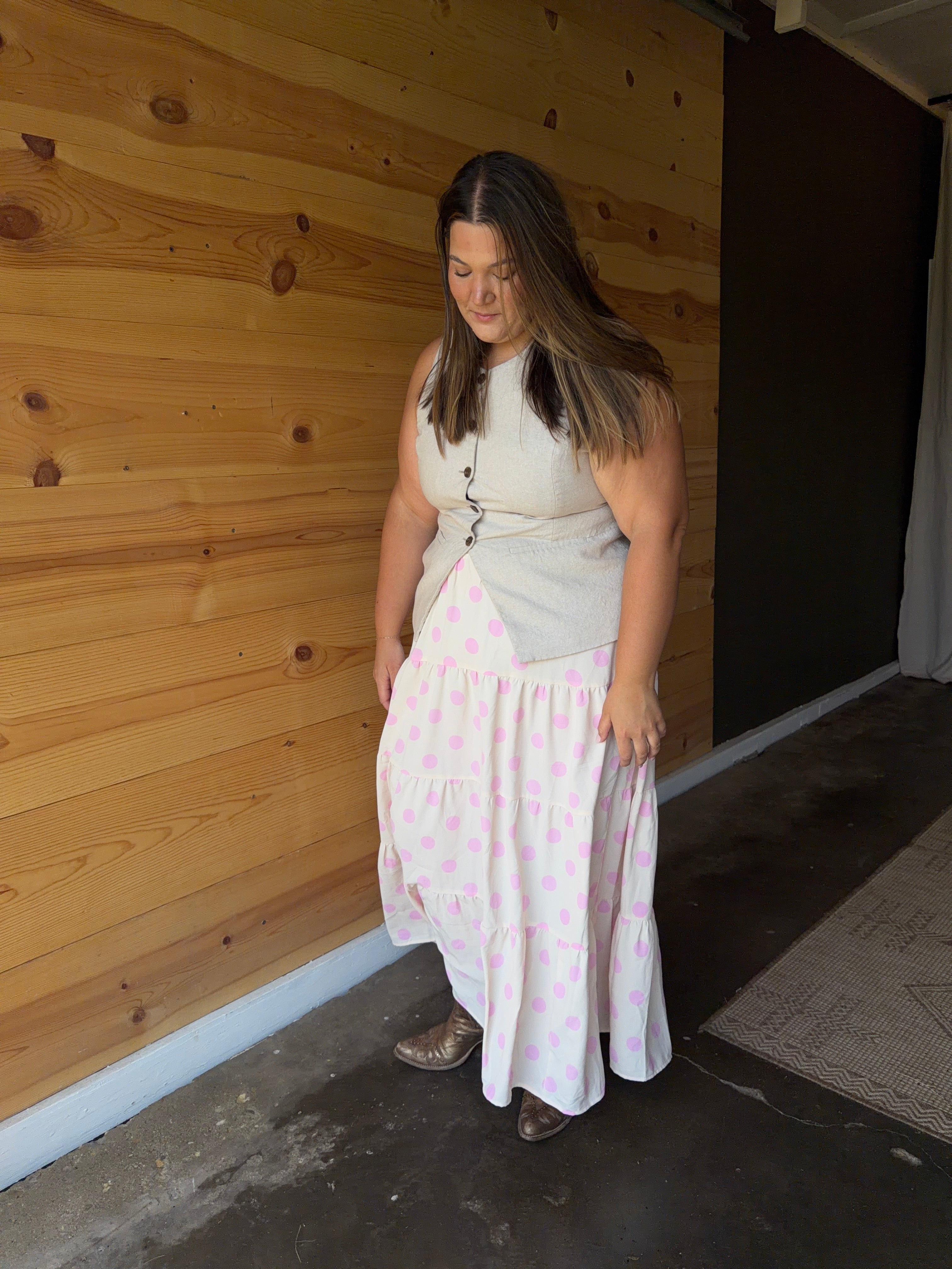 Polka Dot Maxi Skirt