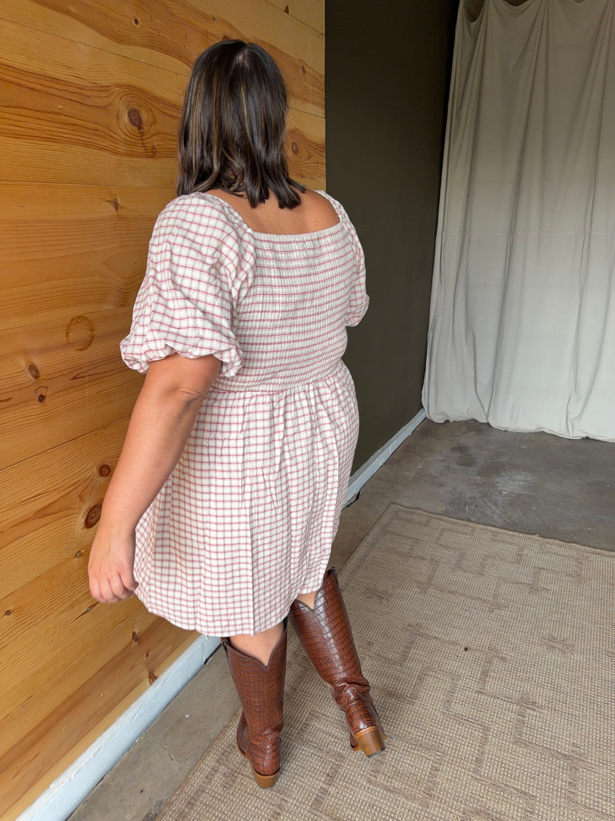 Plaid Print Mini Dress