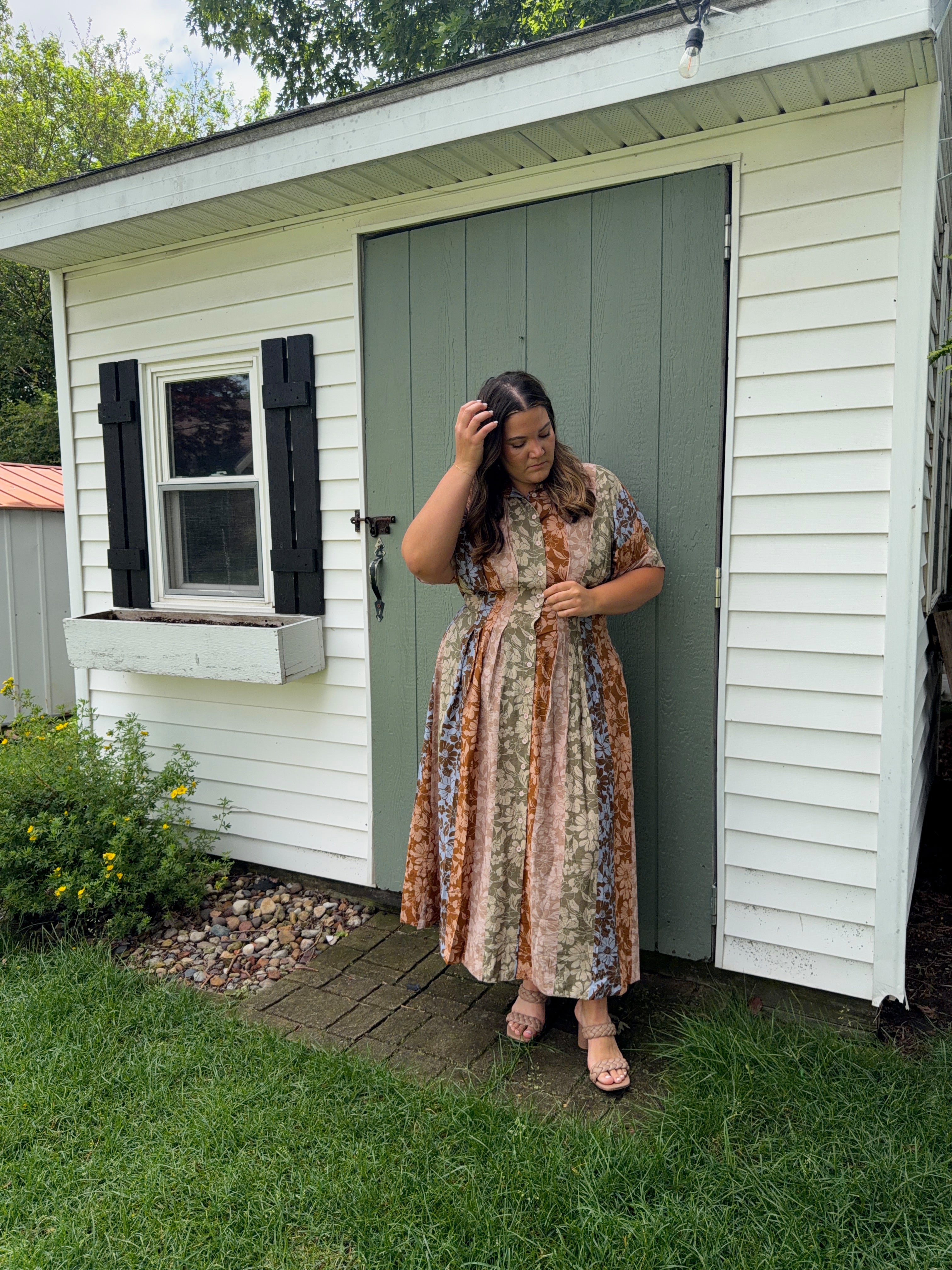 Floral Maxi Collared Dress