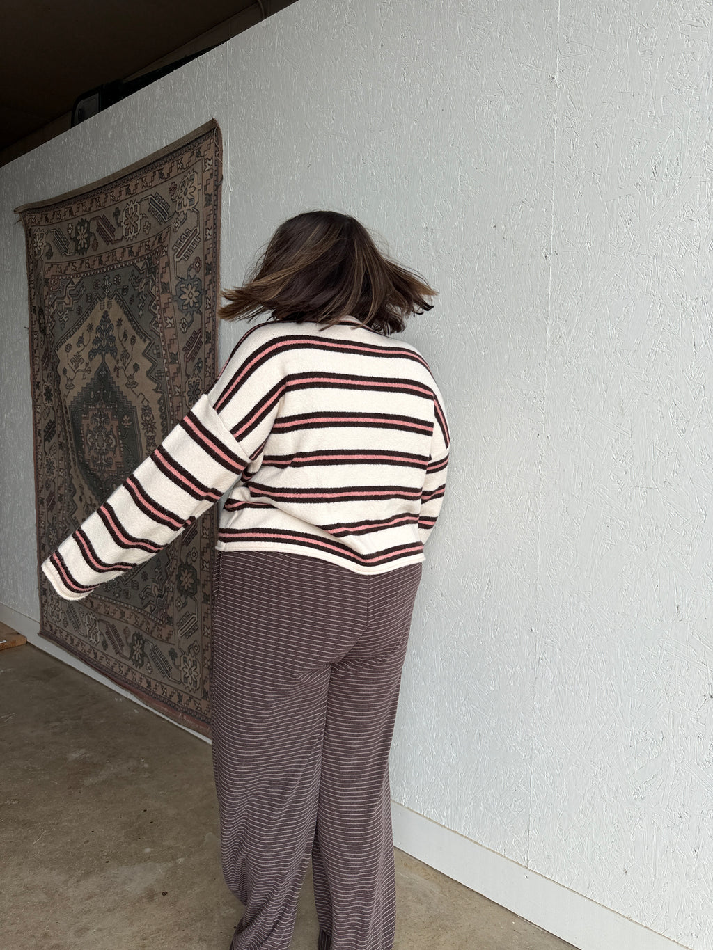 Perfect Brown Striped Lounge Pants