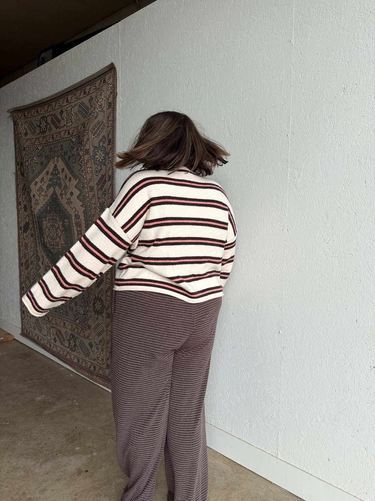 Perfect Brown Striped Lounge Pants