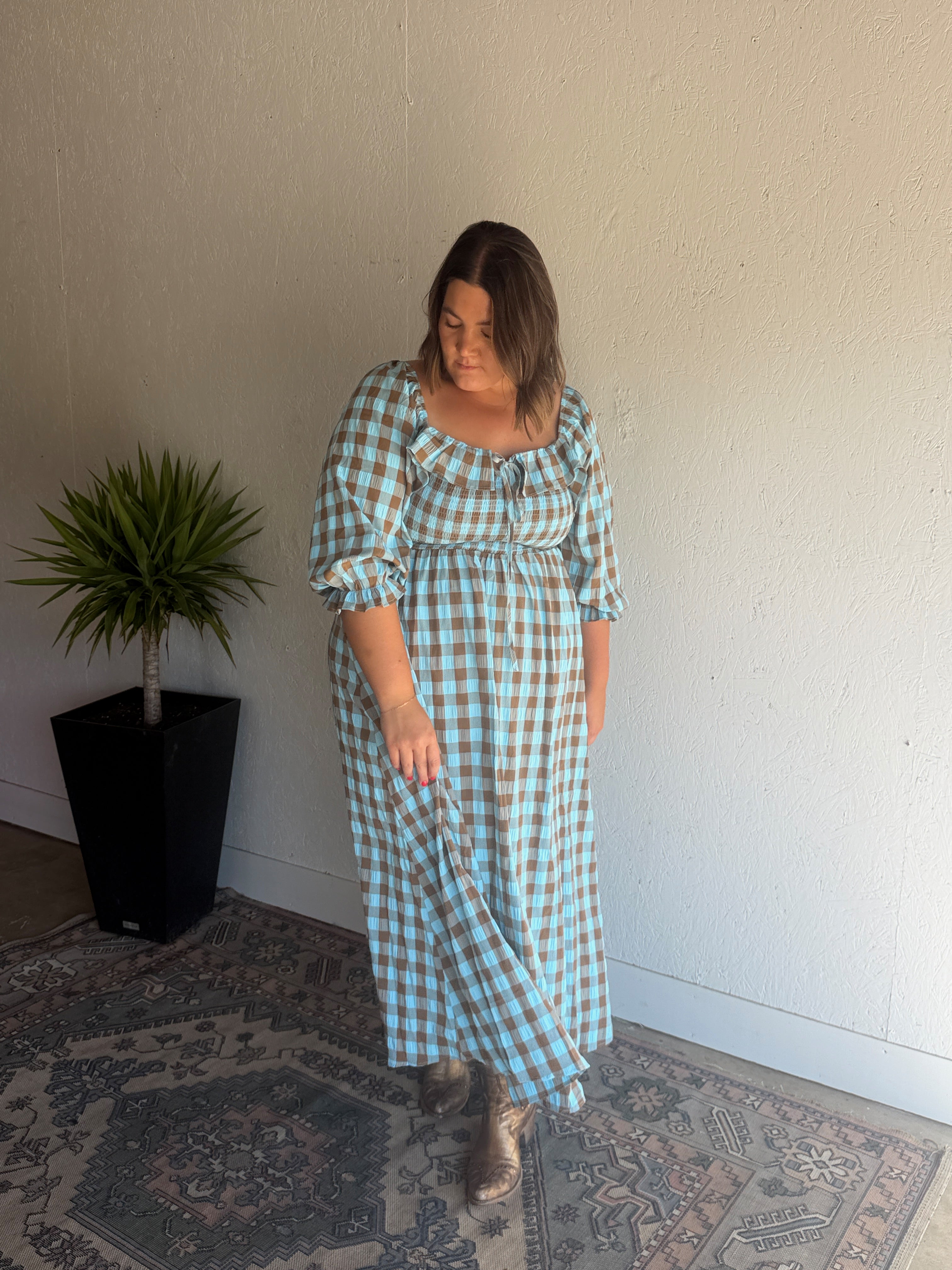 Blueberry Latte Maxi Dress