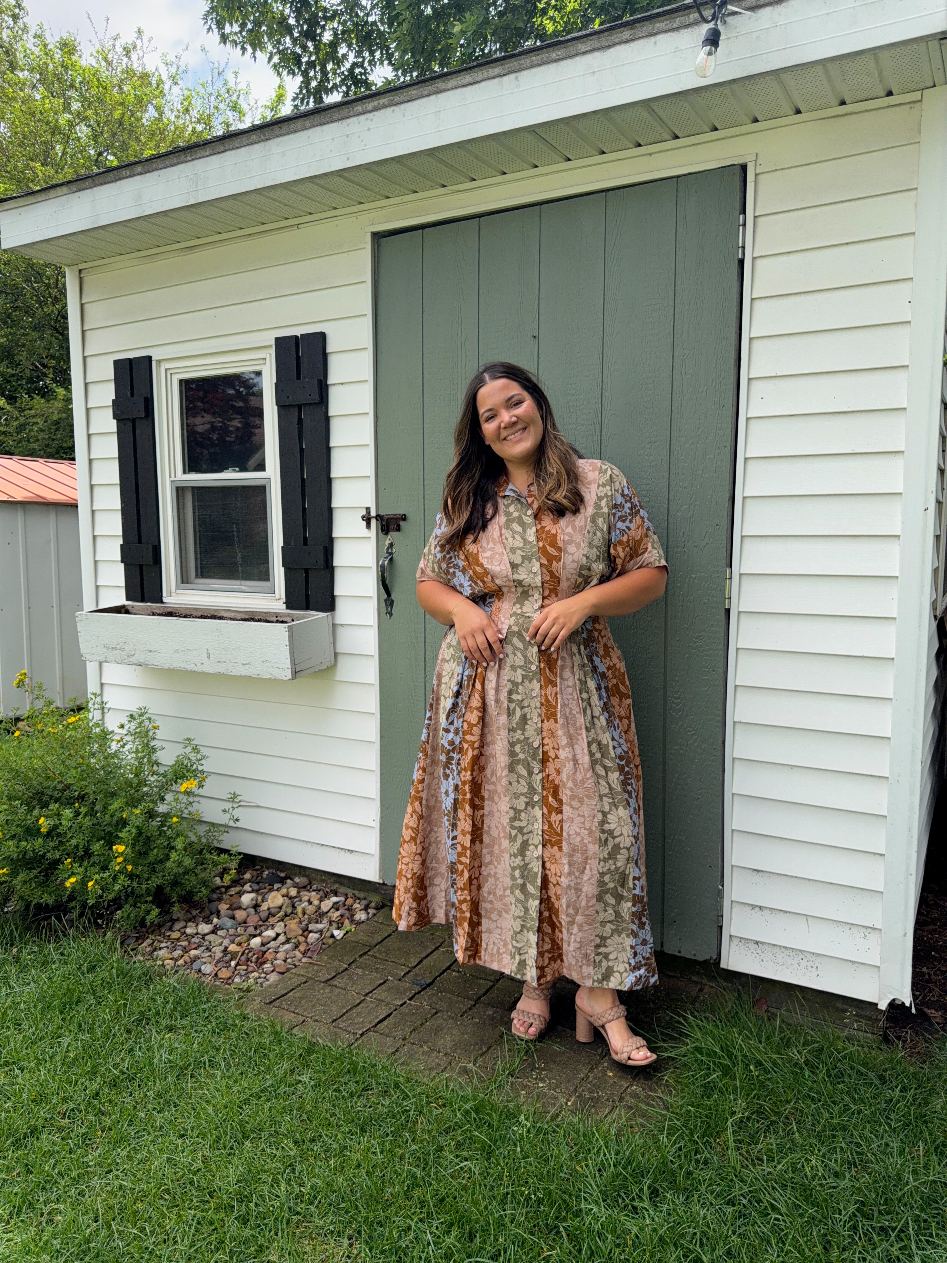 Floral Maxi Collared Dress