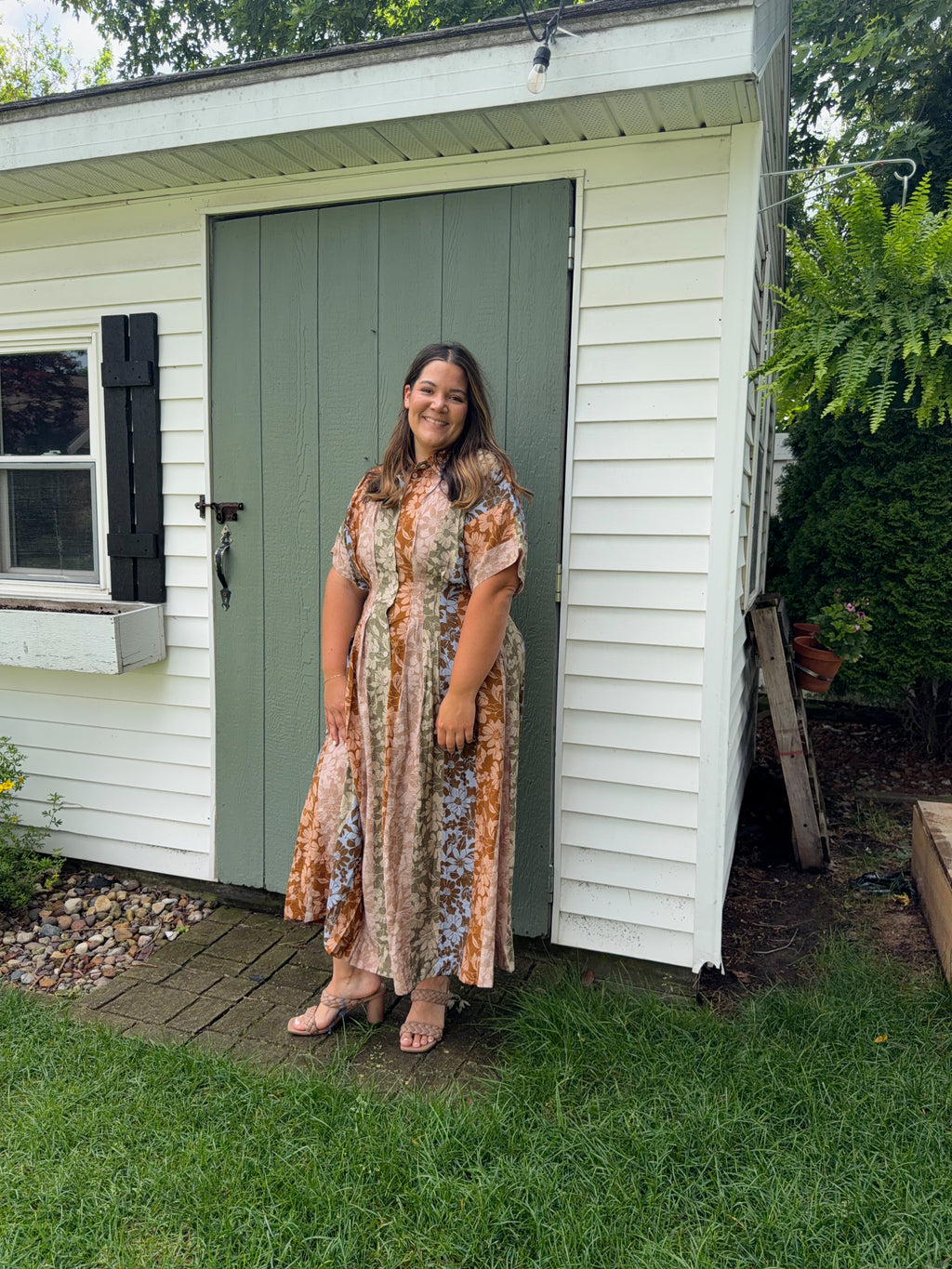 Floral Maxi Collared Dress