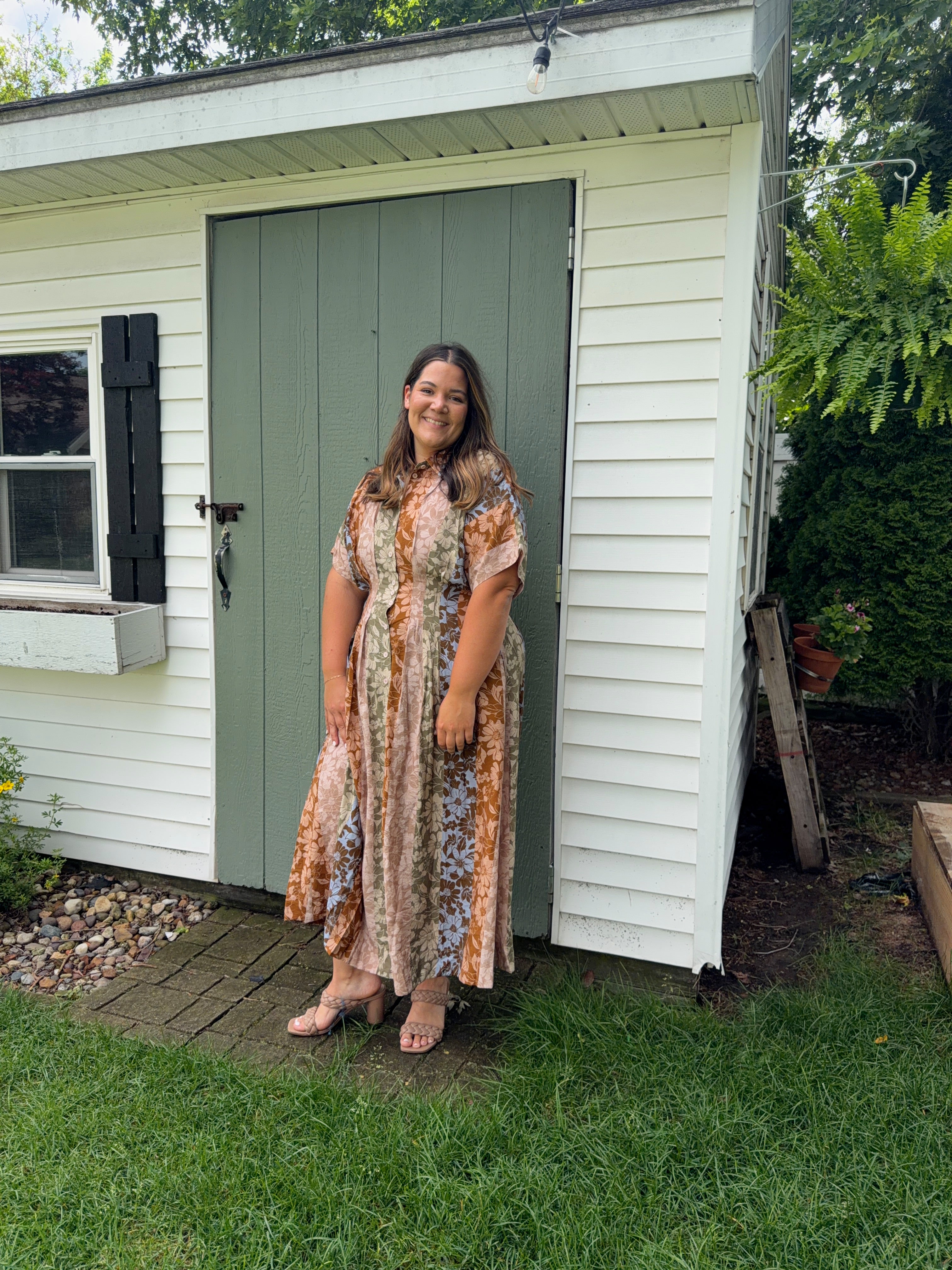 Floral Maxi Collared Dress