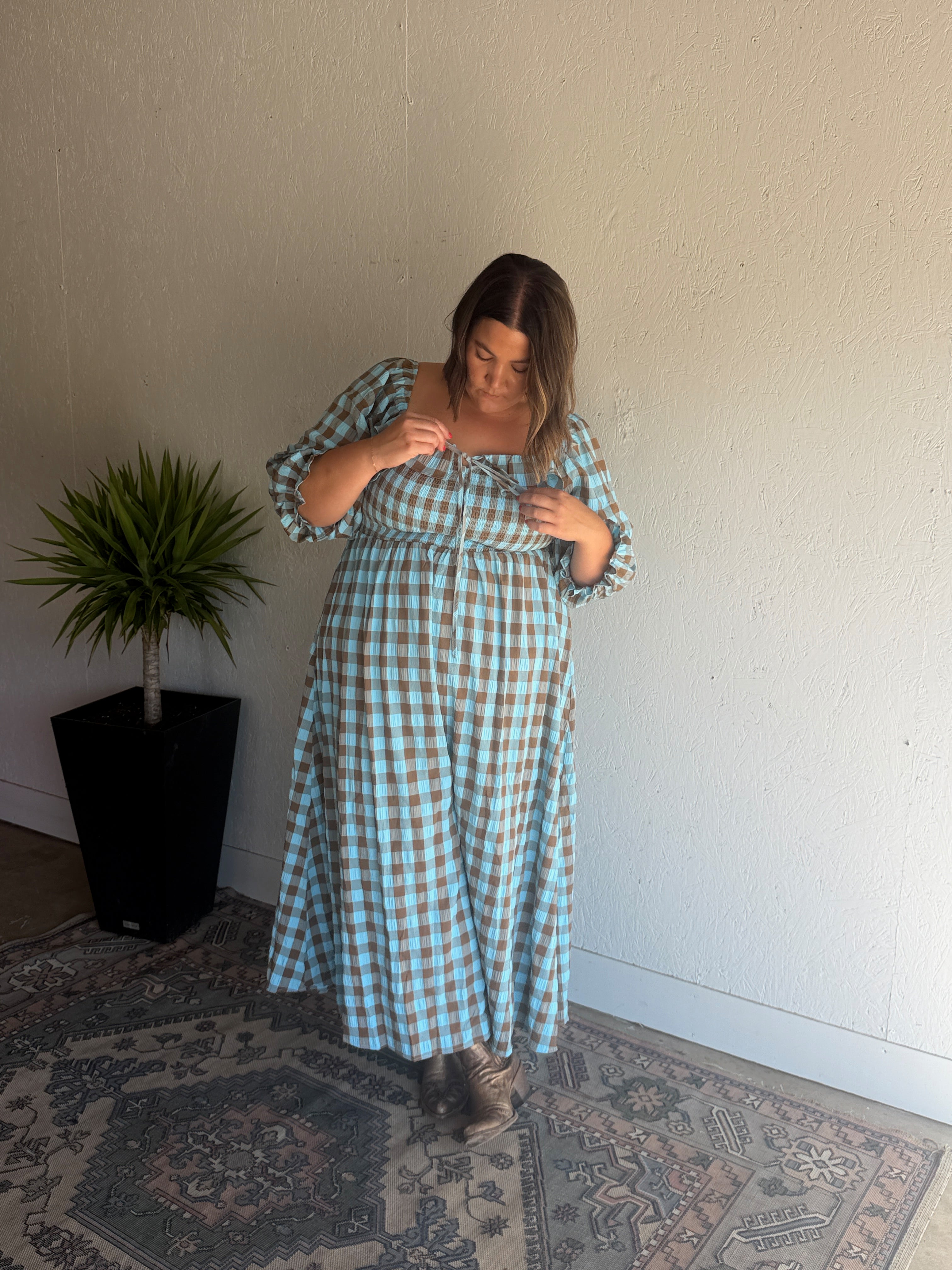 Blueberry Latte Maxi Dress