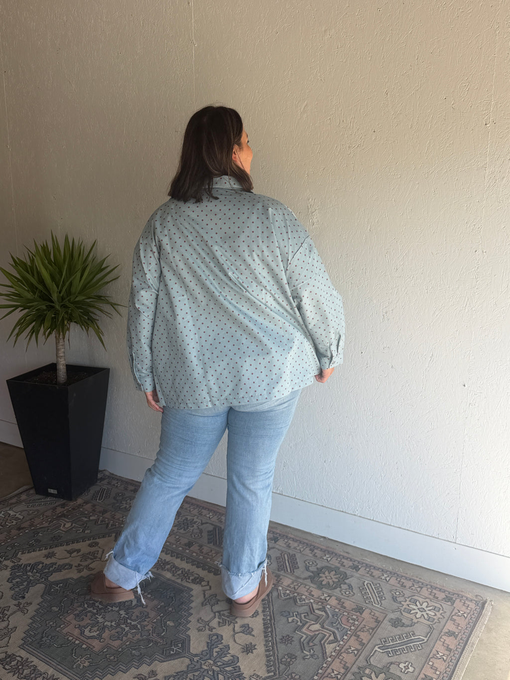 Polka Dot Oversized Jacket