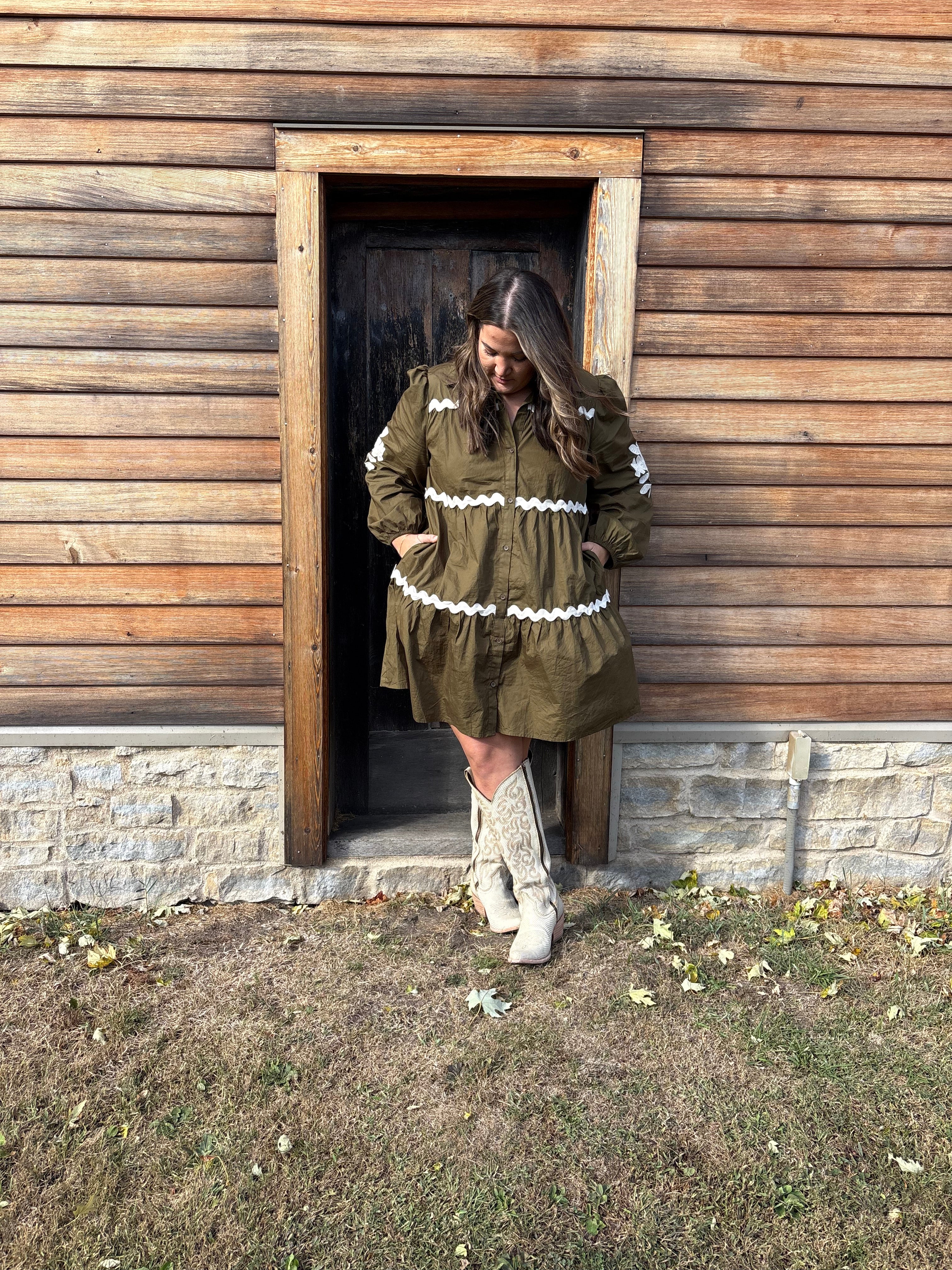 The Olive Ric Rac Dress