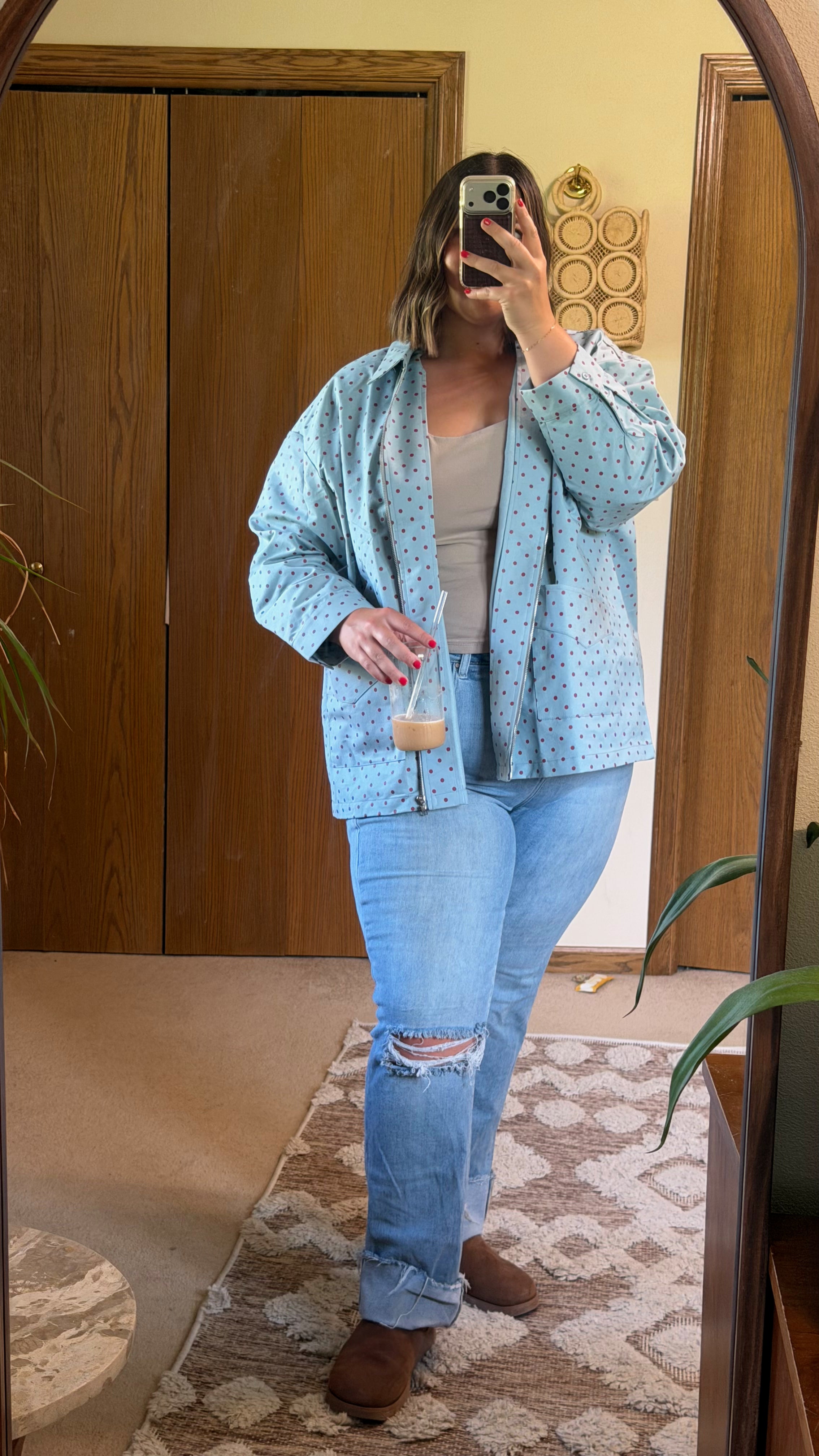 Polka Dot Oversized Jacket