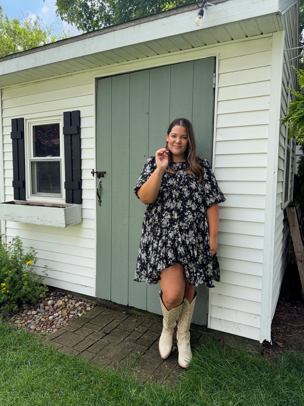 Floral Ruffle Mini Dress