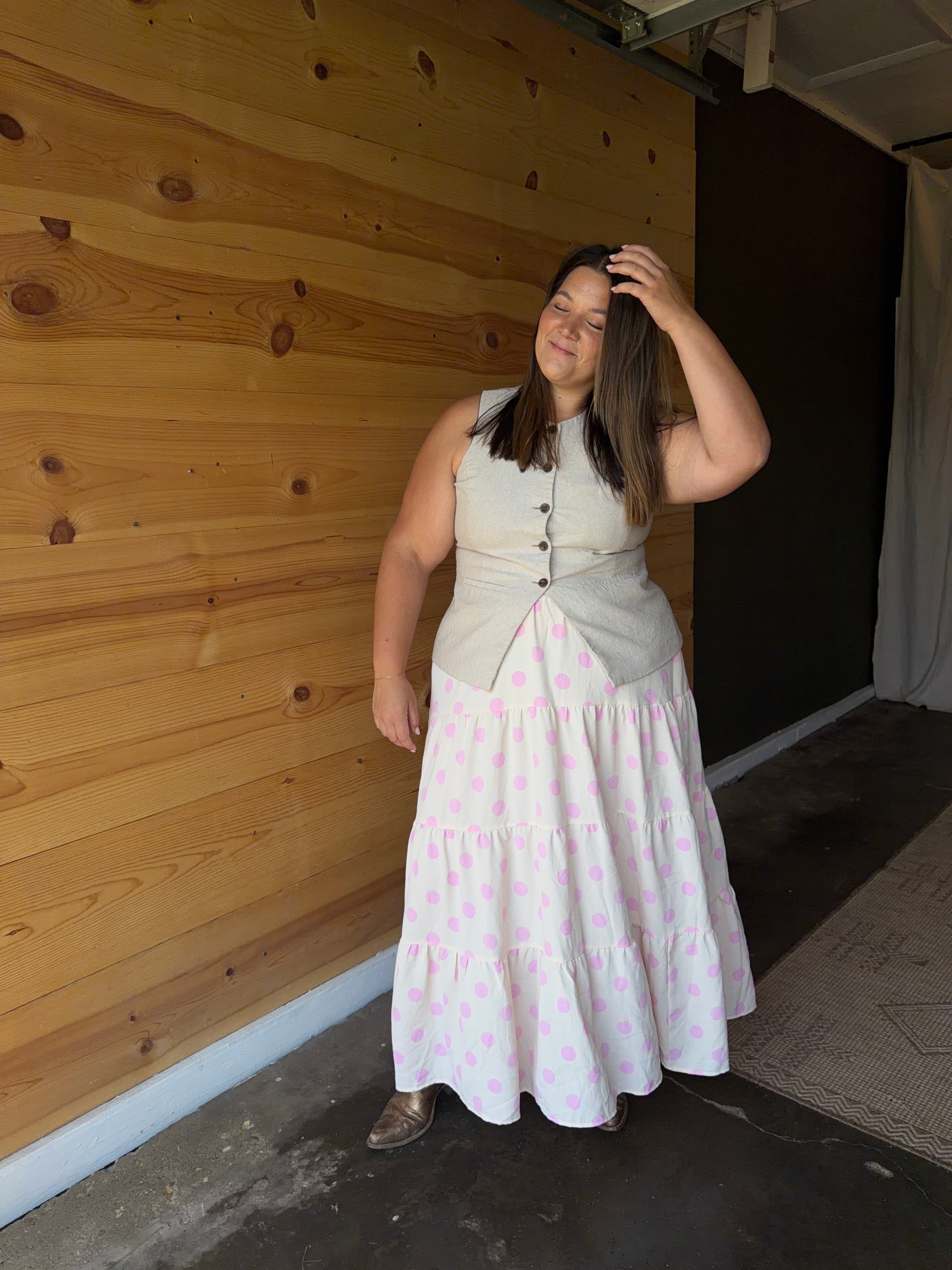 Polka Dot Maxi Skirt