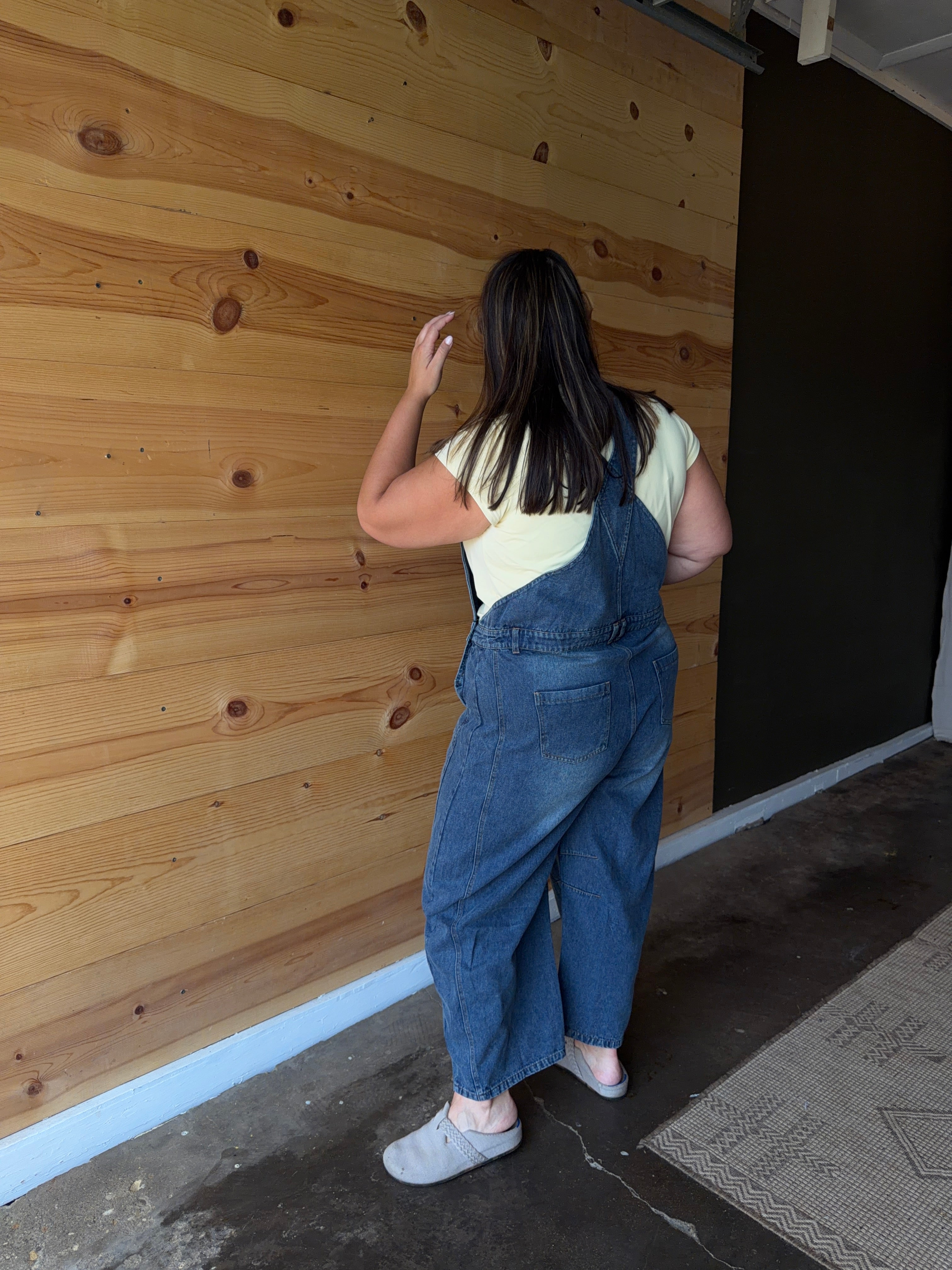 Classic Denim Barrel Overalls