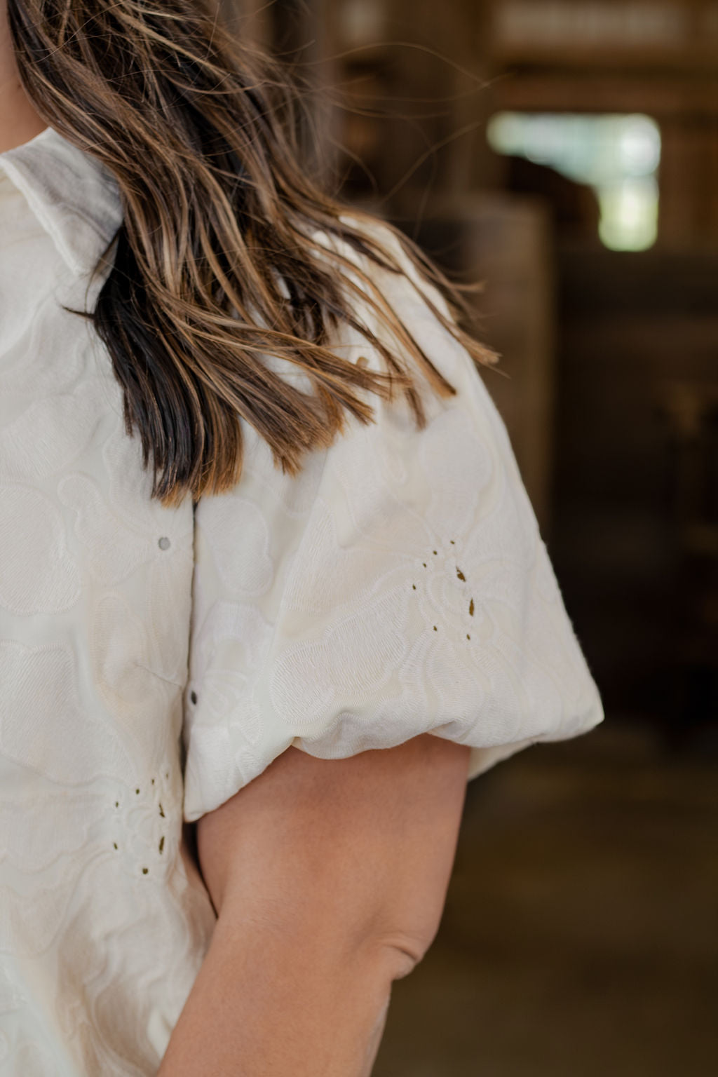Textured Little White Dress
