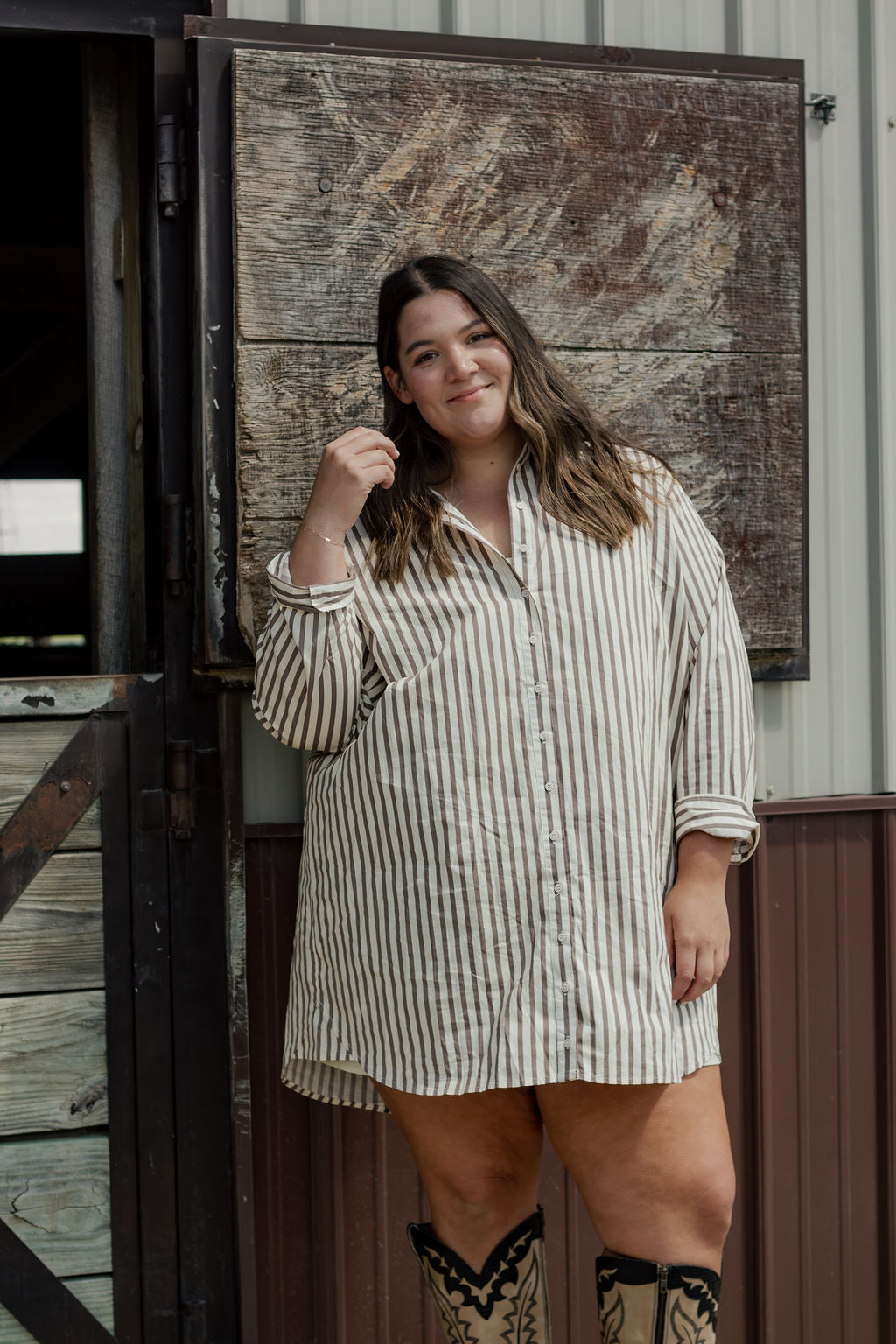 Stripe Shirt Dress