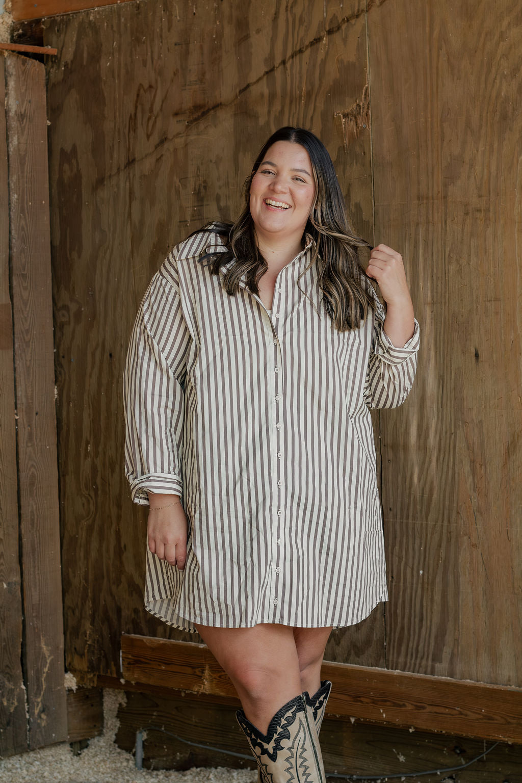 Stripe Shirt Dress