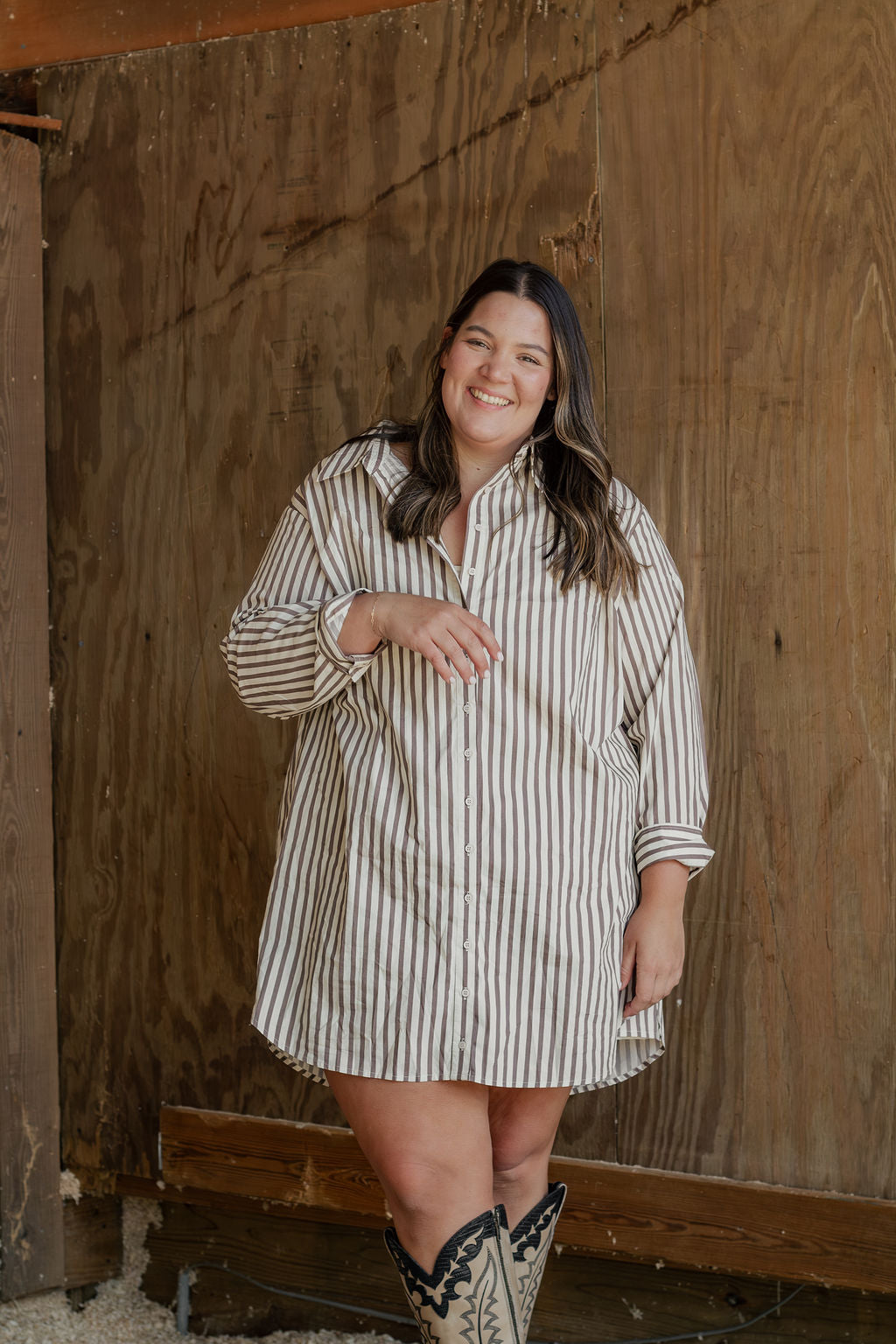 Stripe Shirt Dress