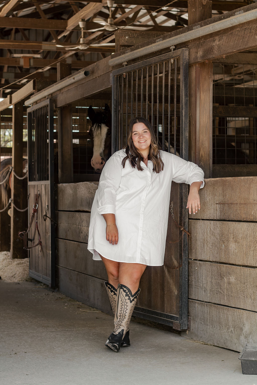 Classic White Shirt Dress