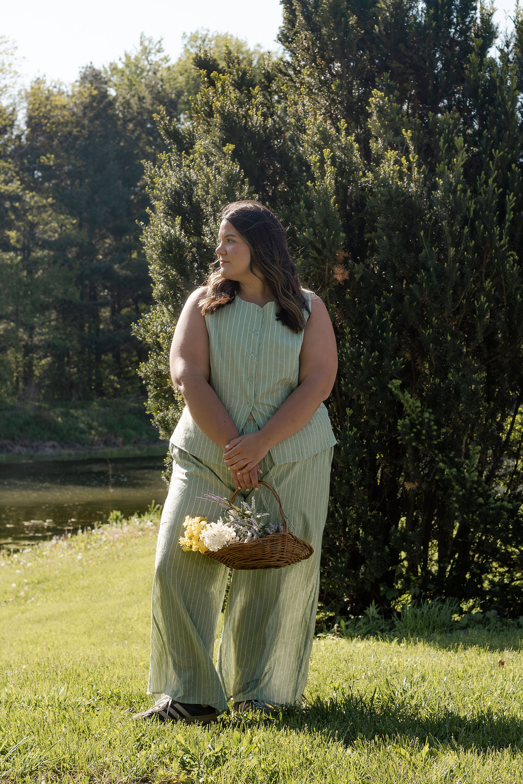Matcha Green Stripe Pants