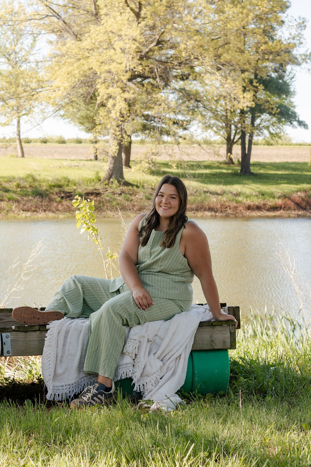 Matcha Green Stripe Pants