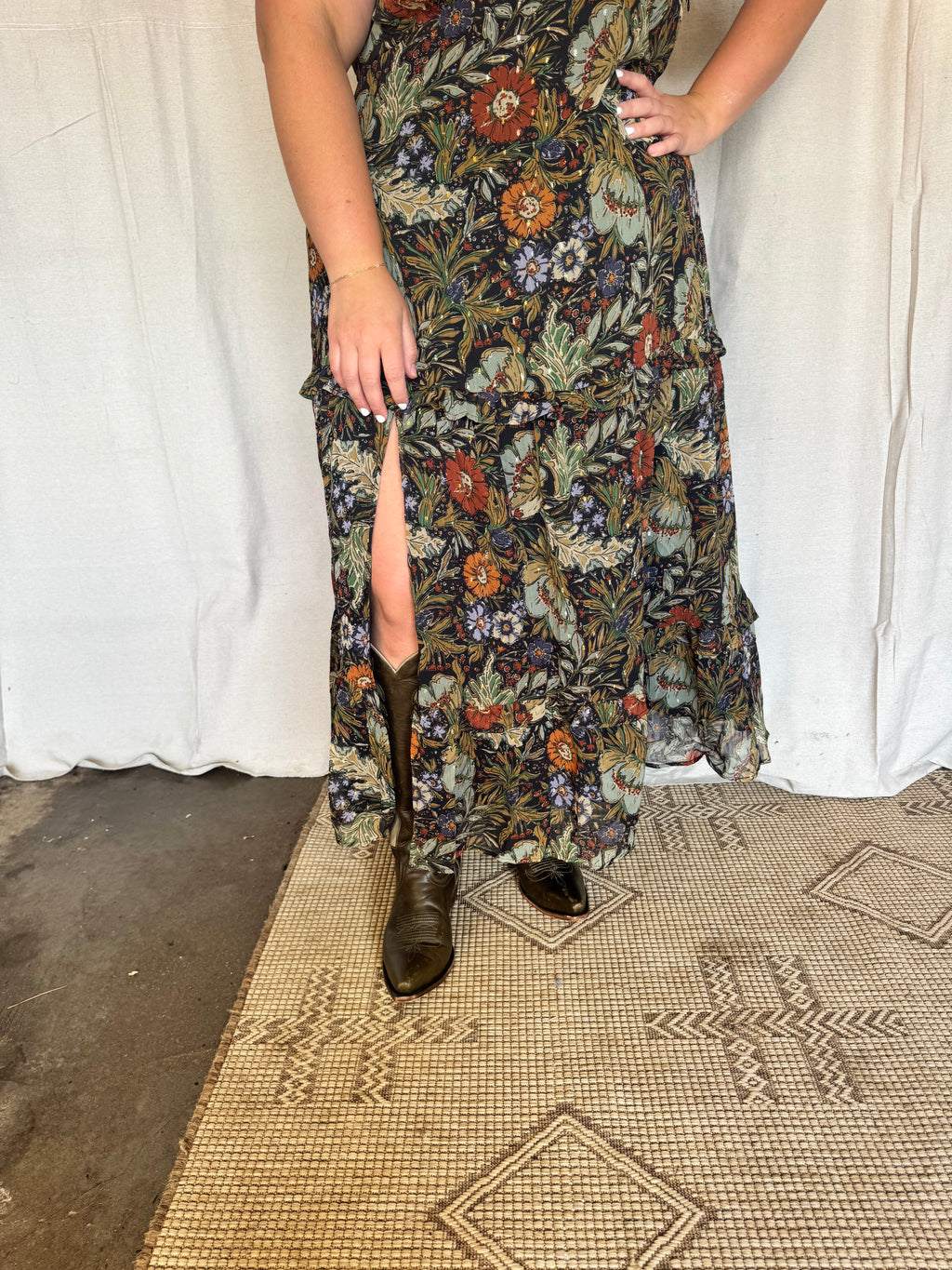 Maxi Floral V-Neck Dress