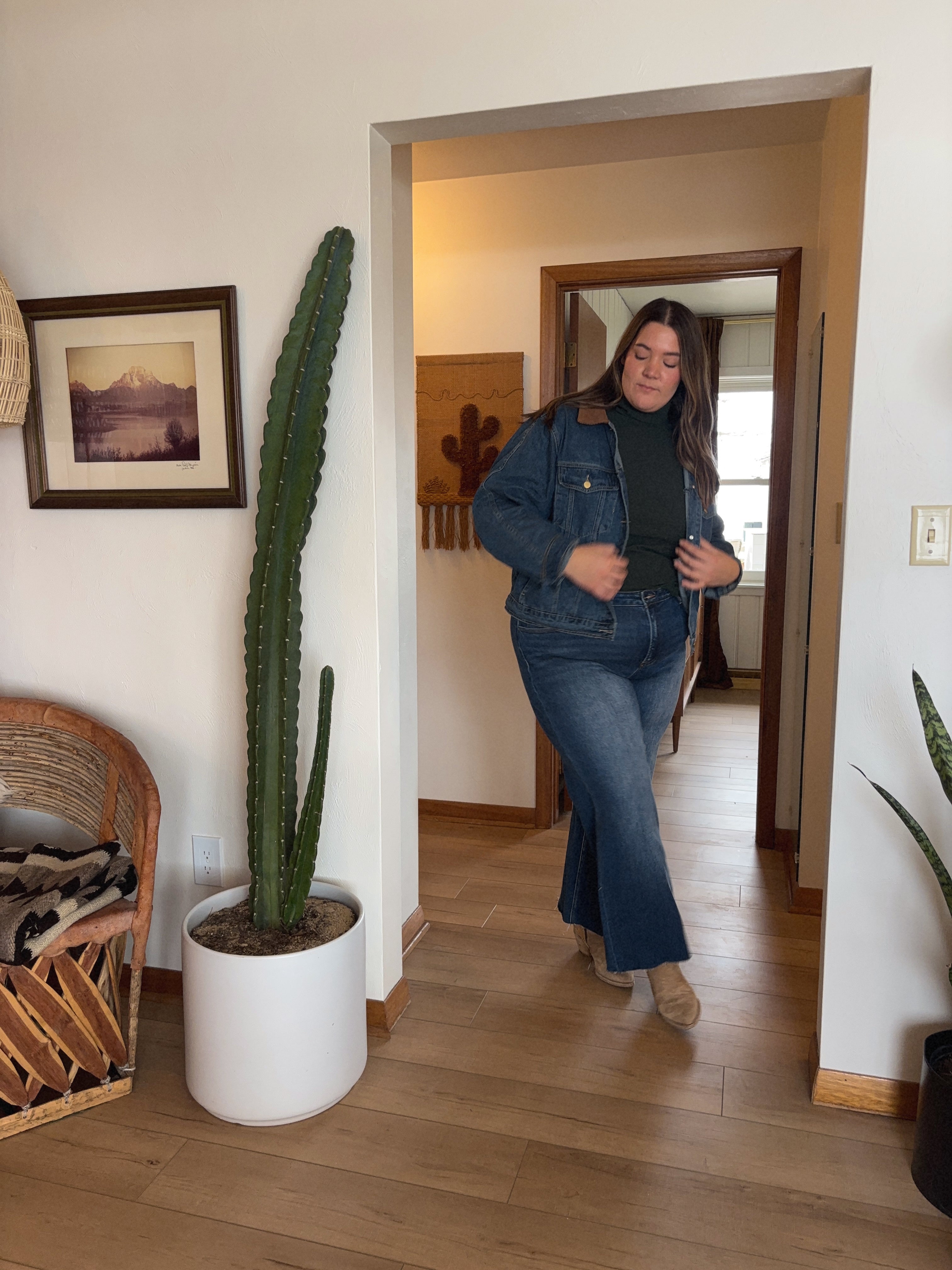 Corduroy Collar Denim Jacket