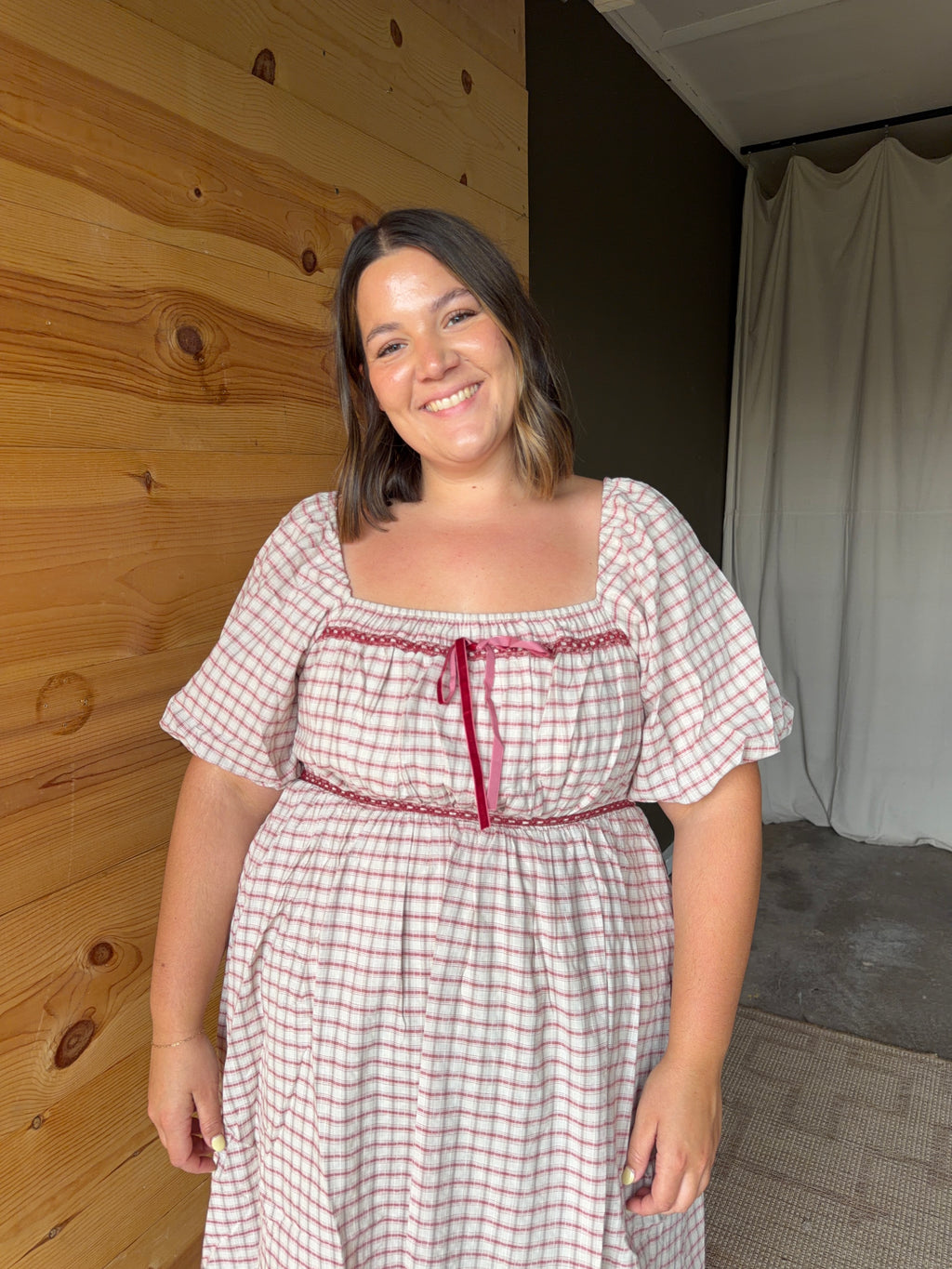 Plaid Print Mini Dress