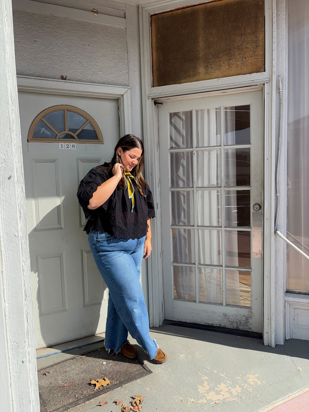 Scalloped Eyelet Top