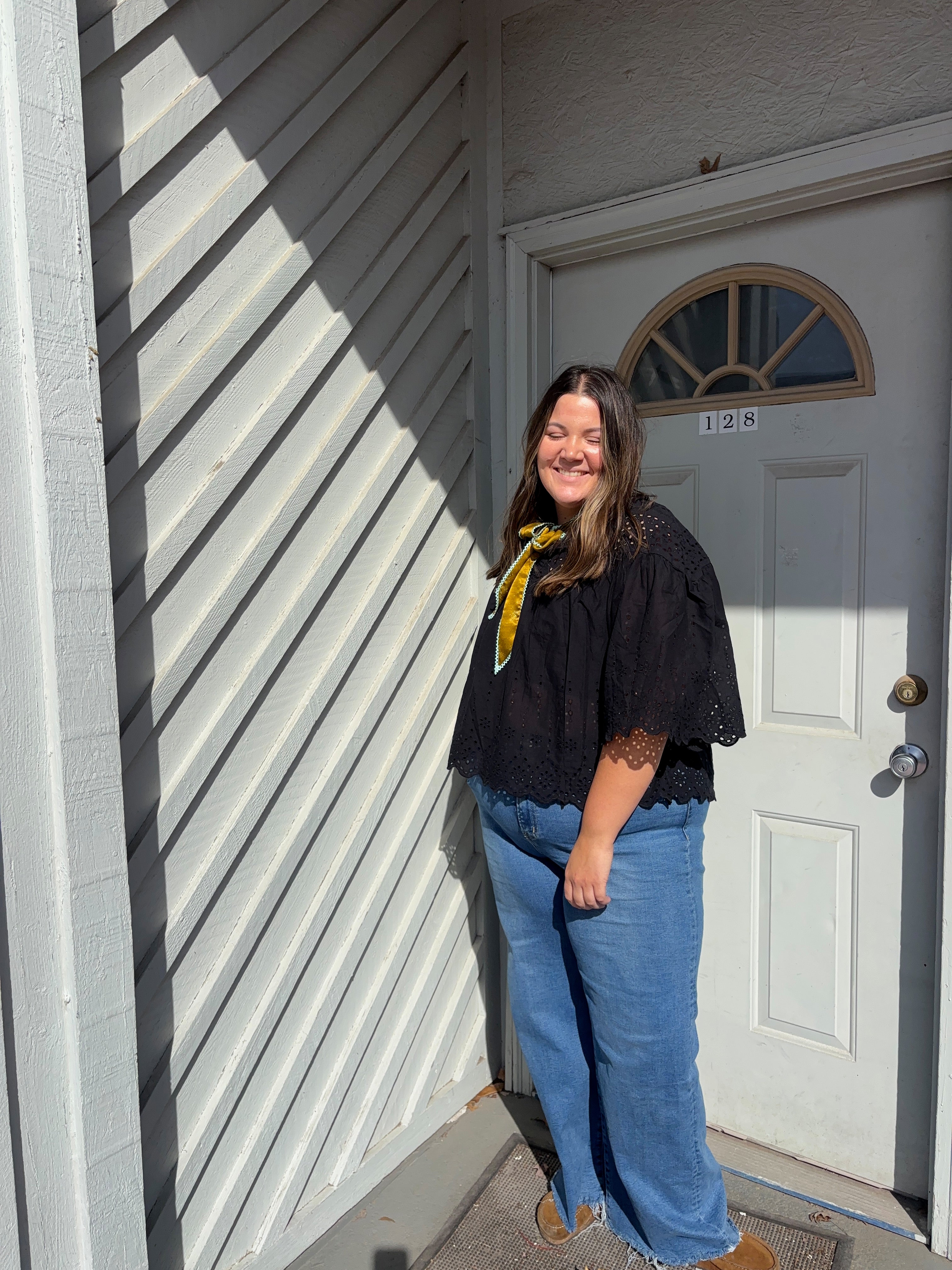 Scalloped Eyelet Top