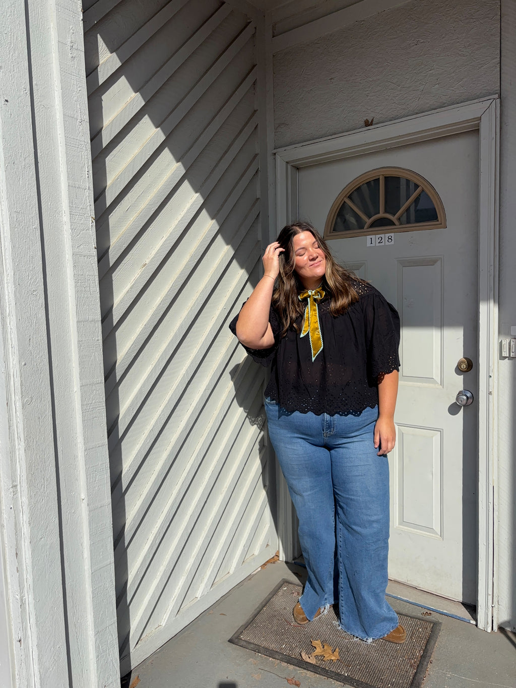 Scalloped Eyelet Top