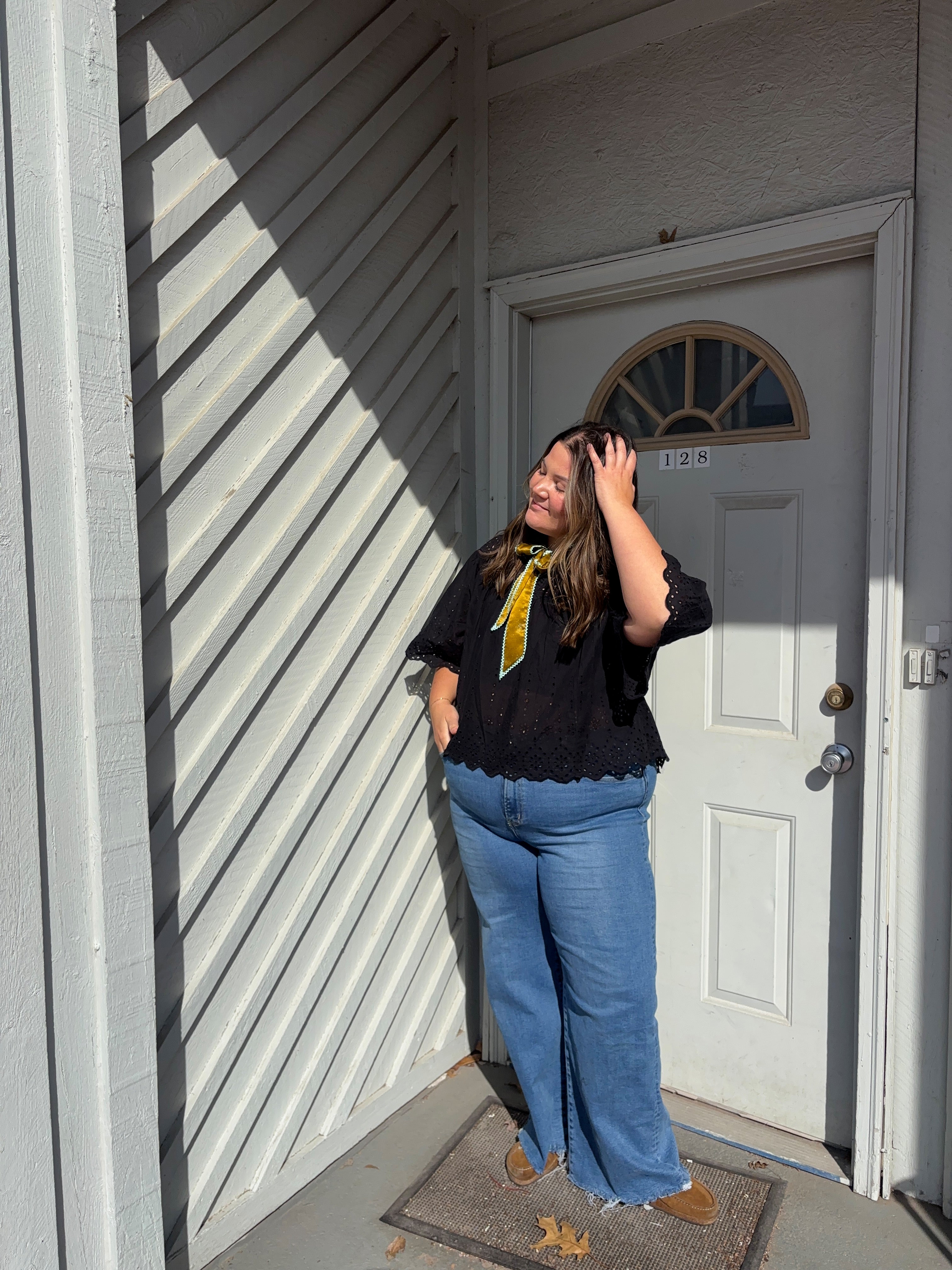 Scalloped Eyelet Top