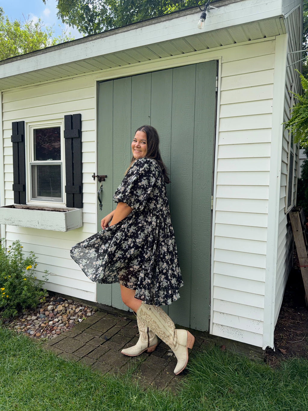 Floral Ruffle Mini Dress