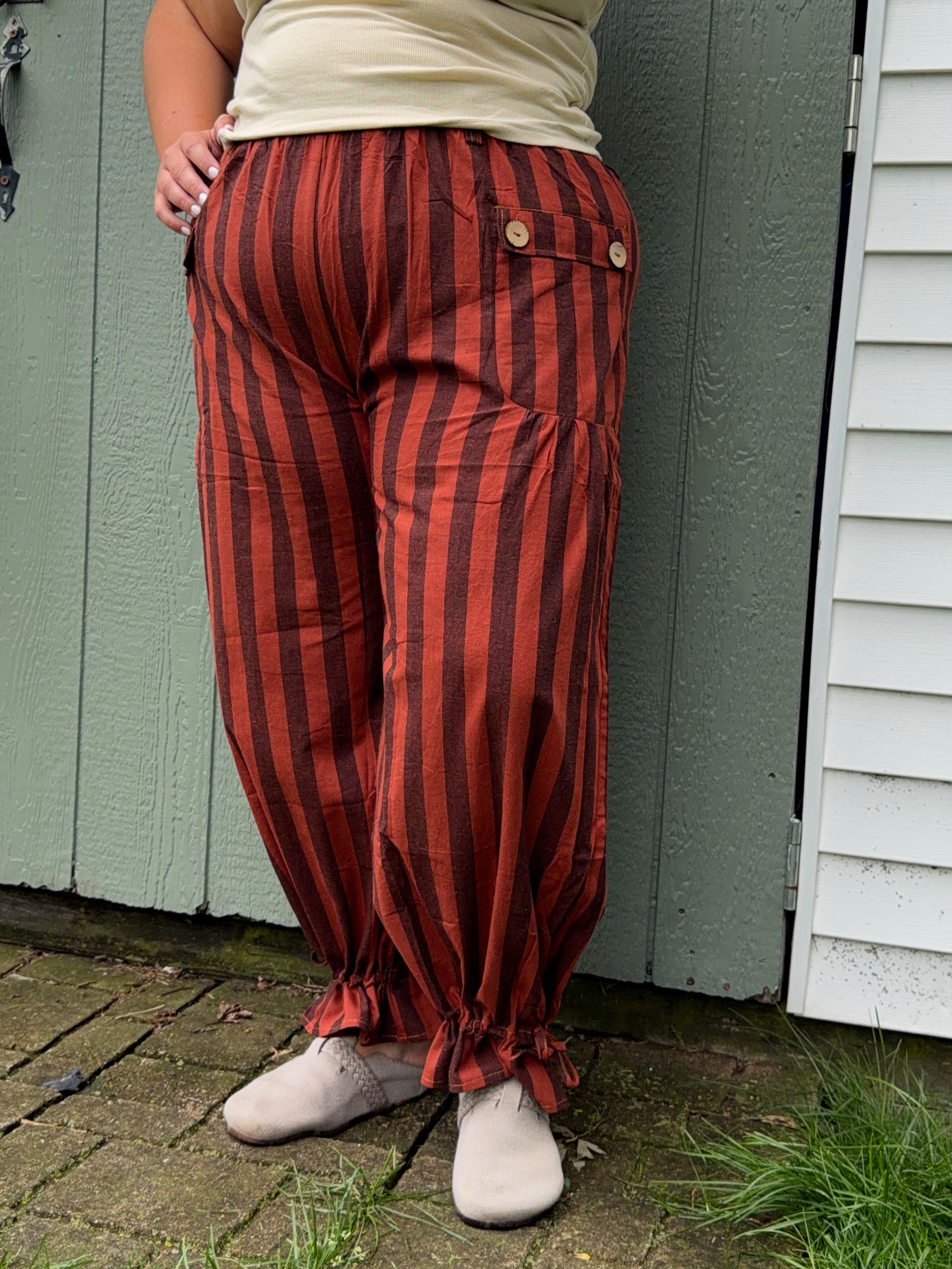 Rust Stripe Pants