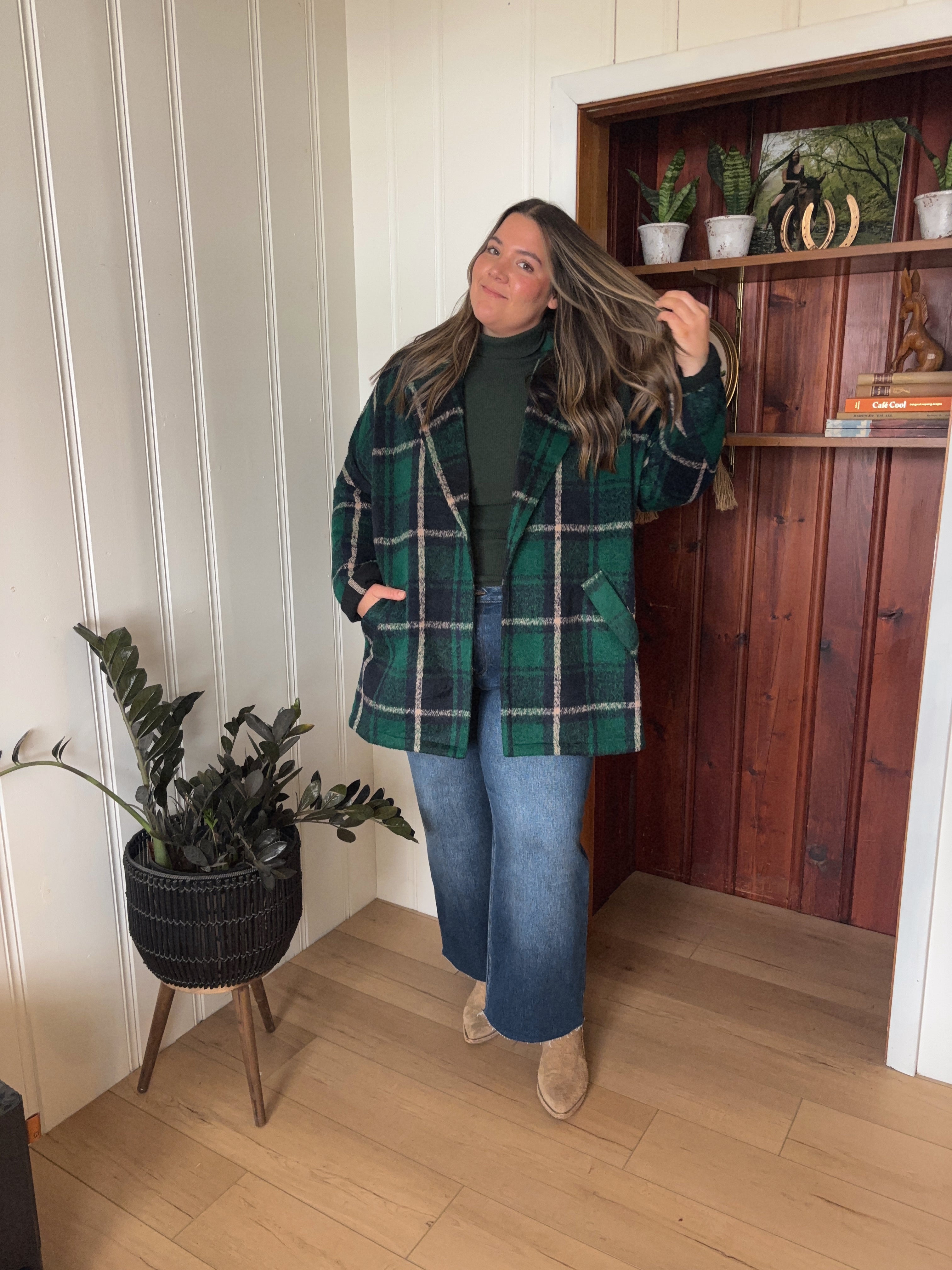 Plaid Long Jacket