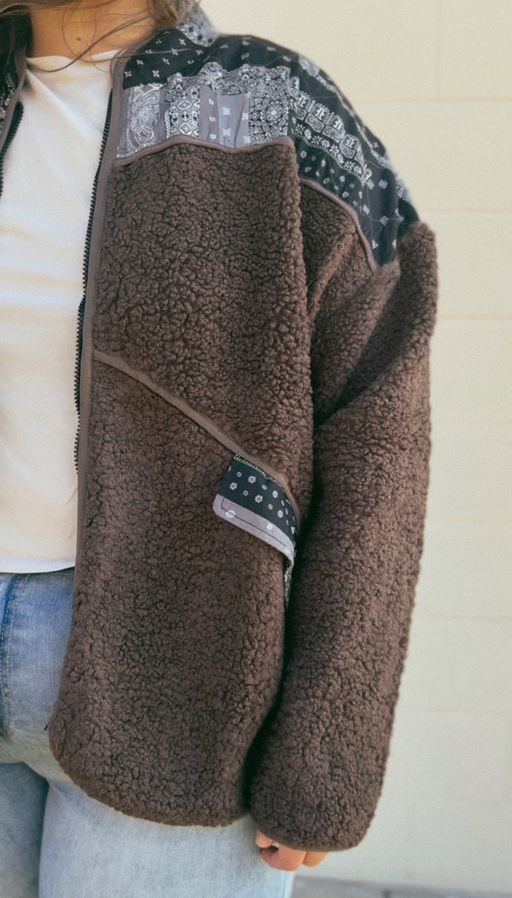 Chocolate Brown Sherpa Jacket