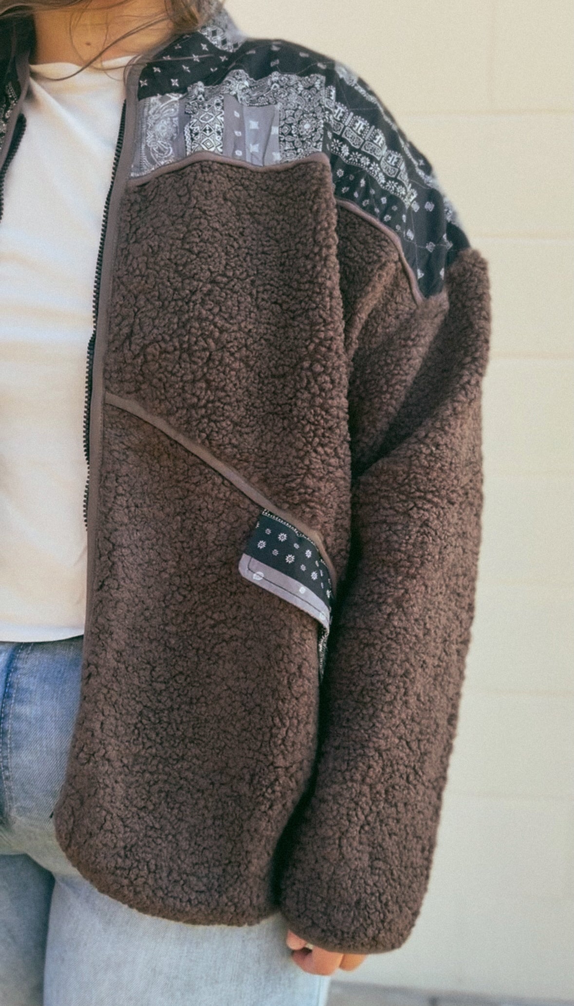 Chocolate Brown Sherpa Jacket